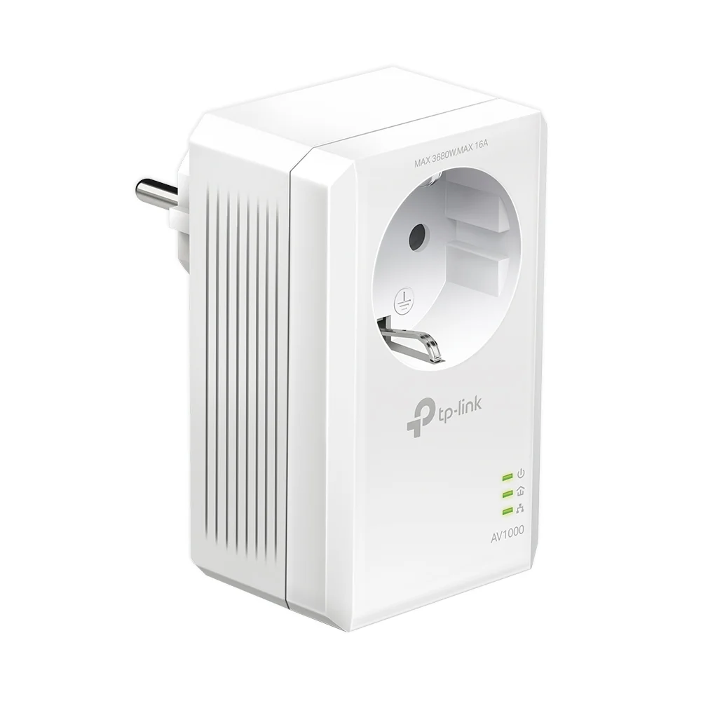 TP Link AV1000 Gigabit Powerline Adapter KIT mit Steckdose Netzwerk-Adapter