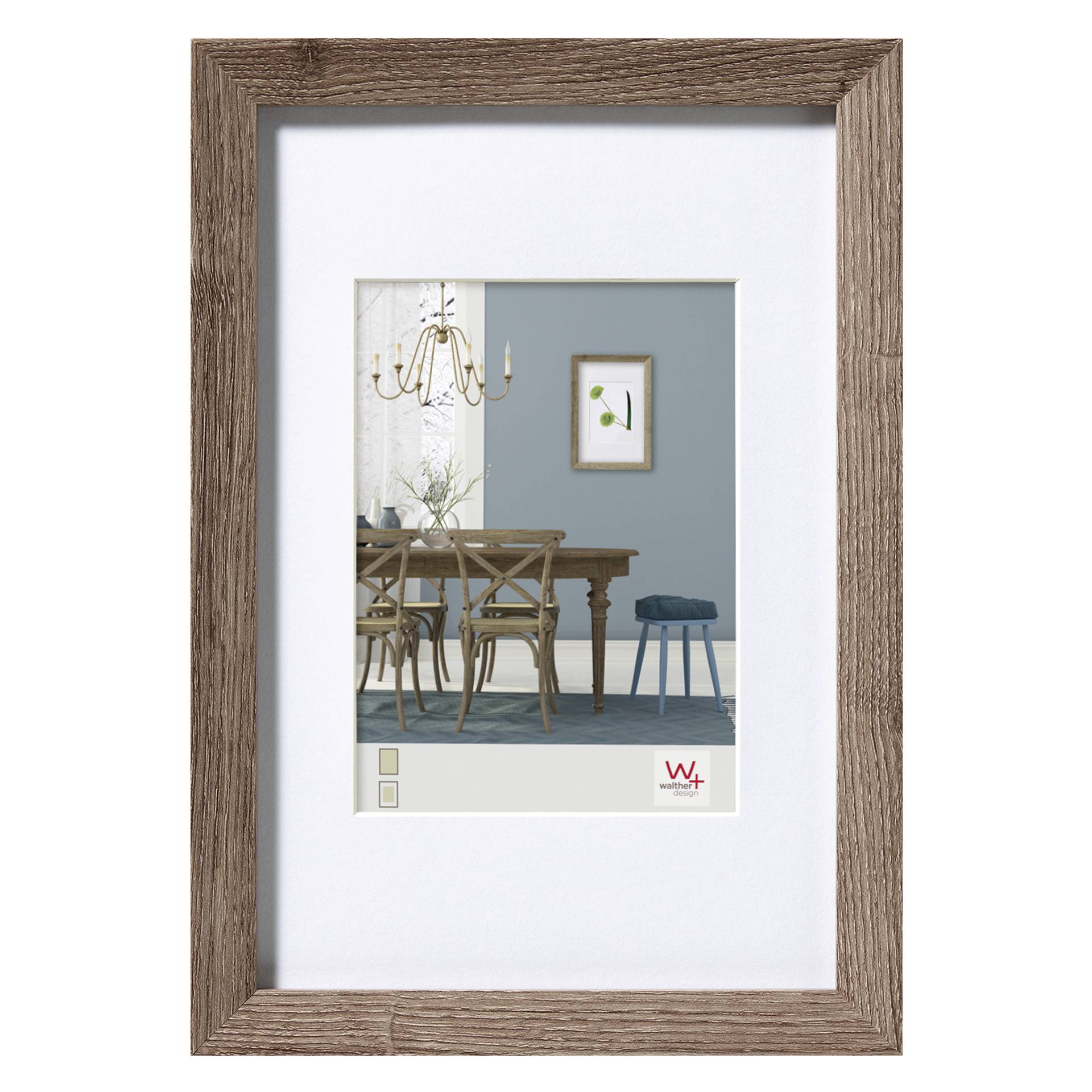 Walther Fiorito nussbaum 30x40 Holz inkl  Passepartout EF040N Bilderrahmen