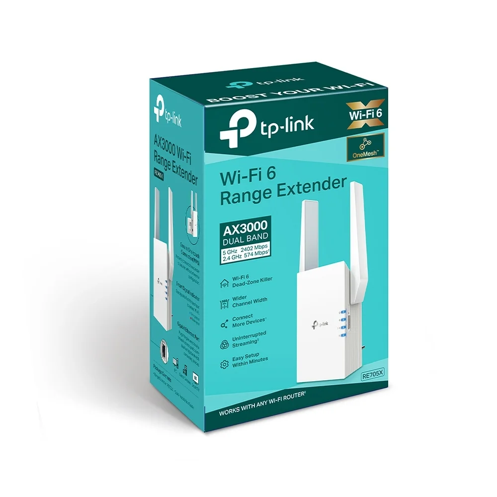 TP Link AX3000 Mesh WiFi 6 Extender Repeater