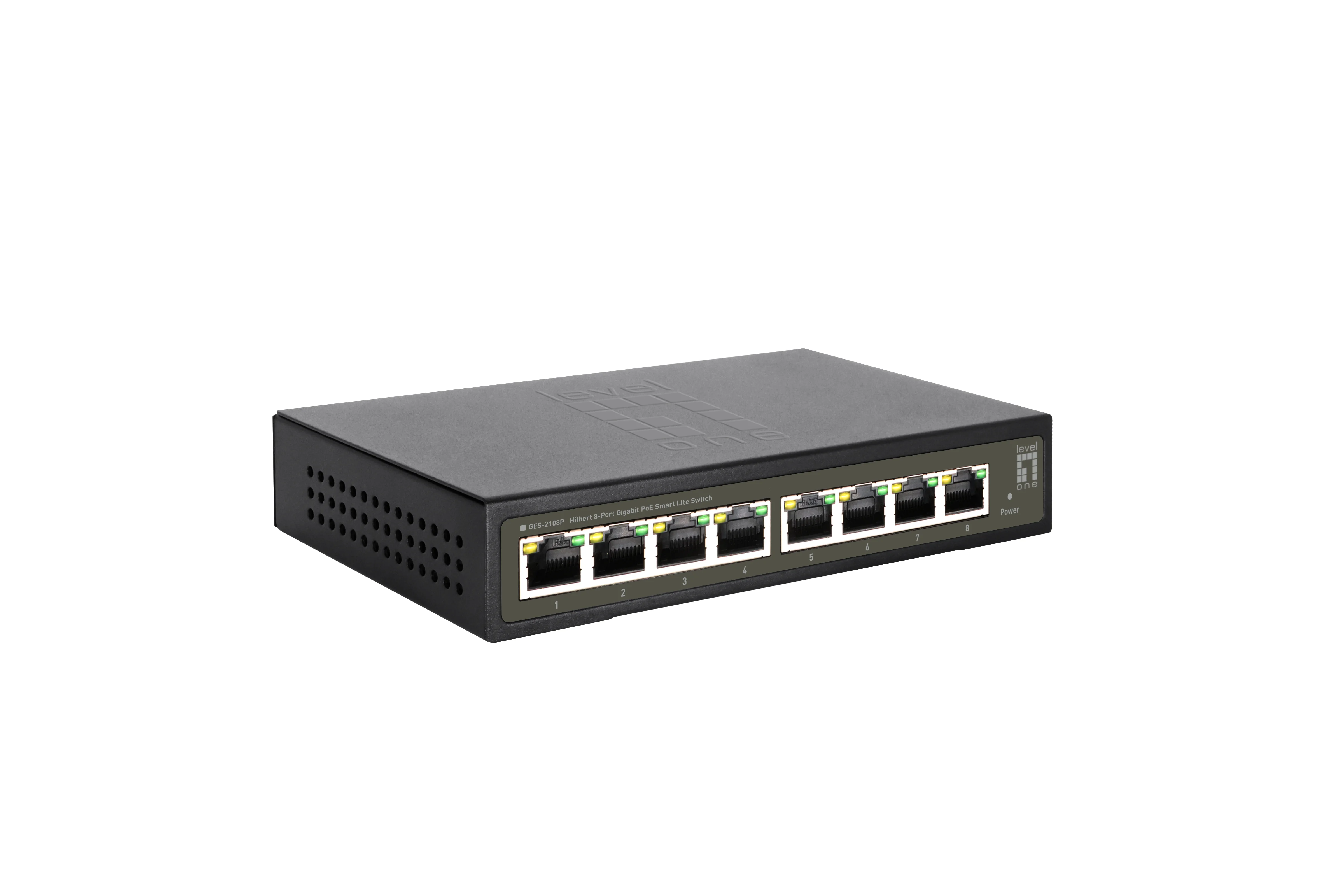 Level One GES 2108P 8 Port Gigabit PoE Switch   8x Gigabit Ethernet   PoE    Desktop Switches