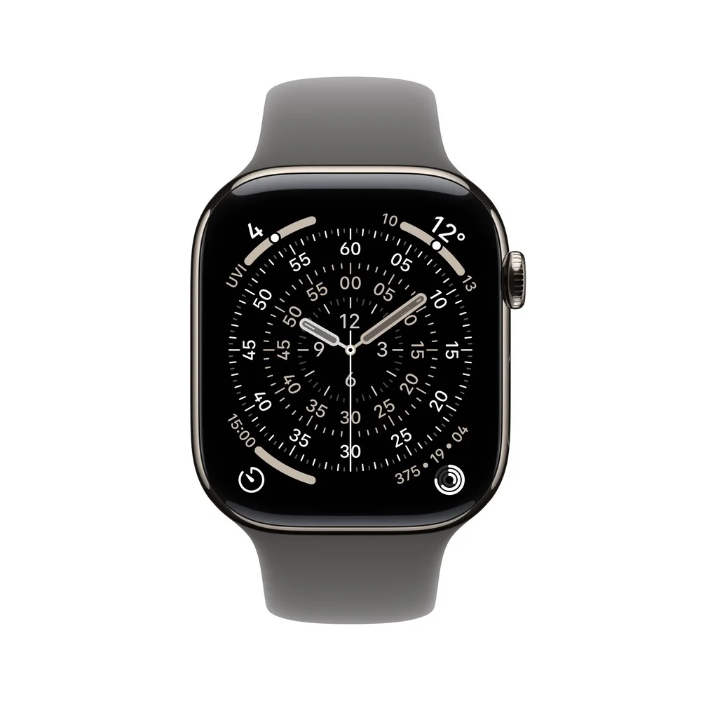 Apple watch series 11 titan  natur  gps cellular  42 mm  sportarmband steingrau m l Smartwatches & Fitnesstracker