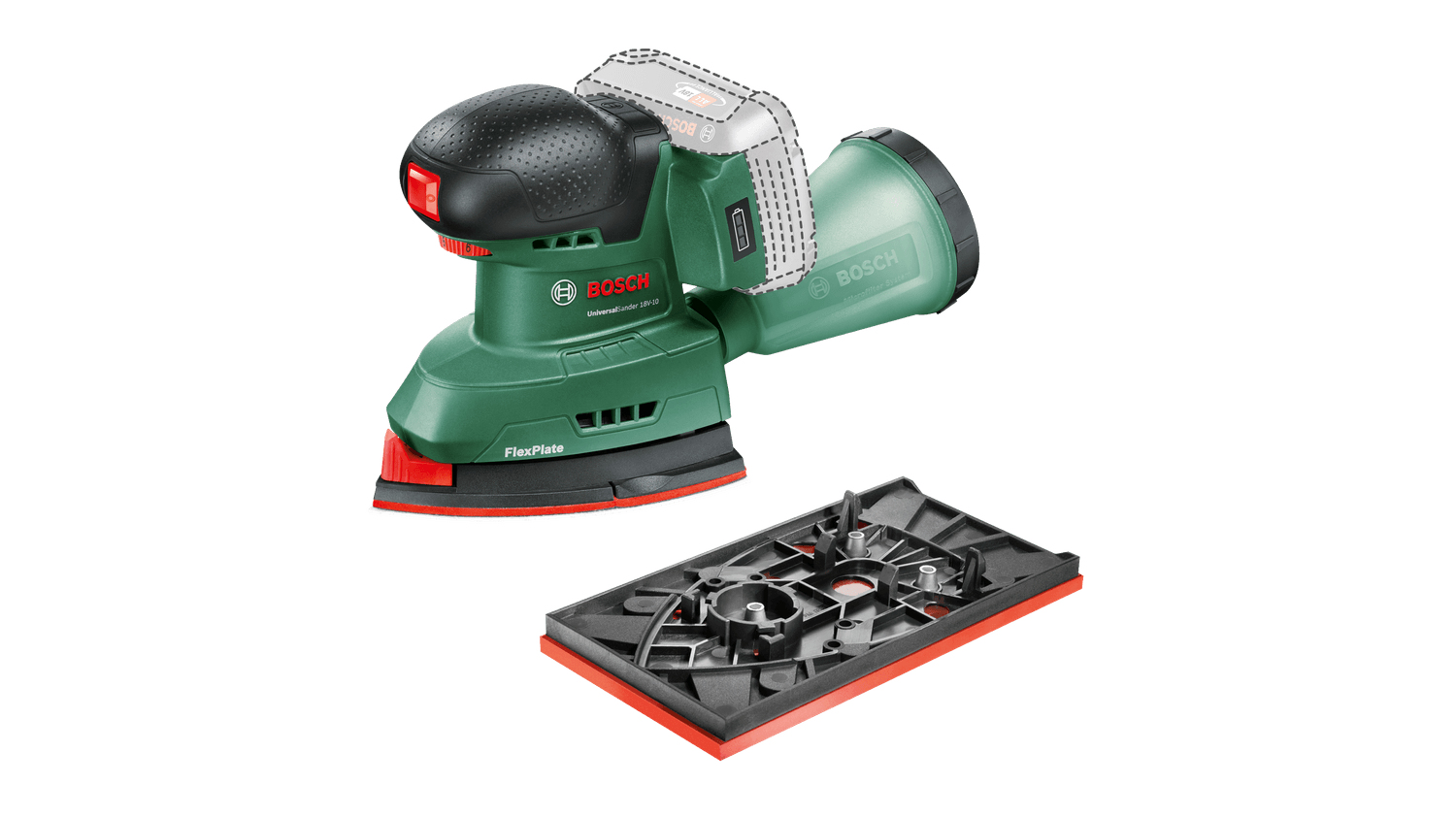 Bosch Universal Sander 18V 10 Multischleifer Schleifer Hobel & Fraesen