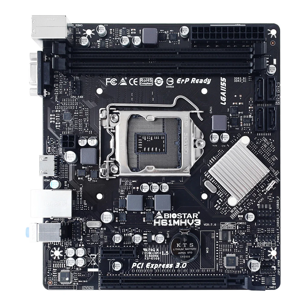 BIOSTAR H61MHV3  H61 S1155 mATX DDR3  PC-Zubehoer
