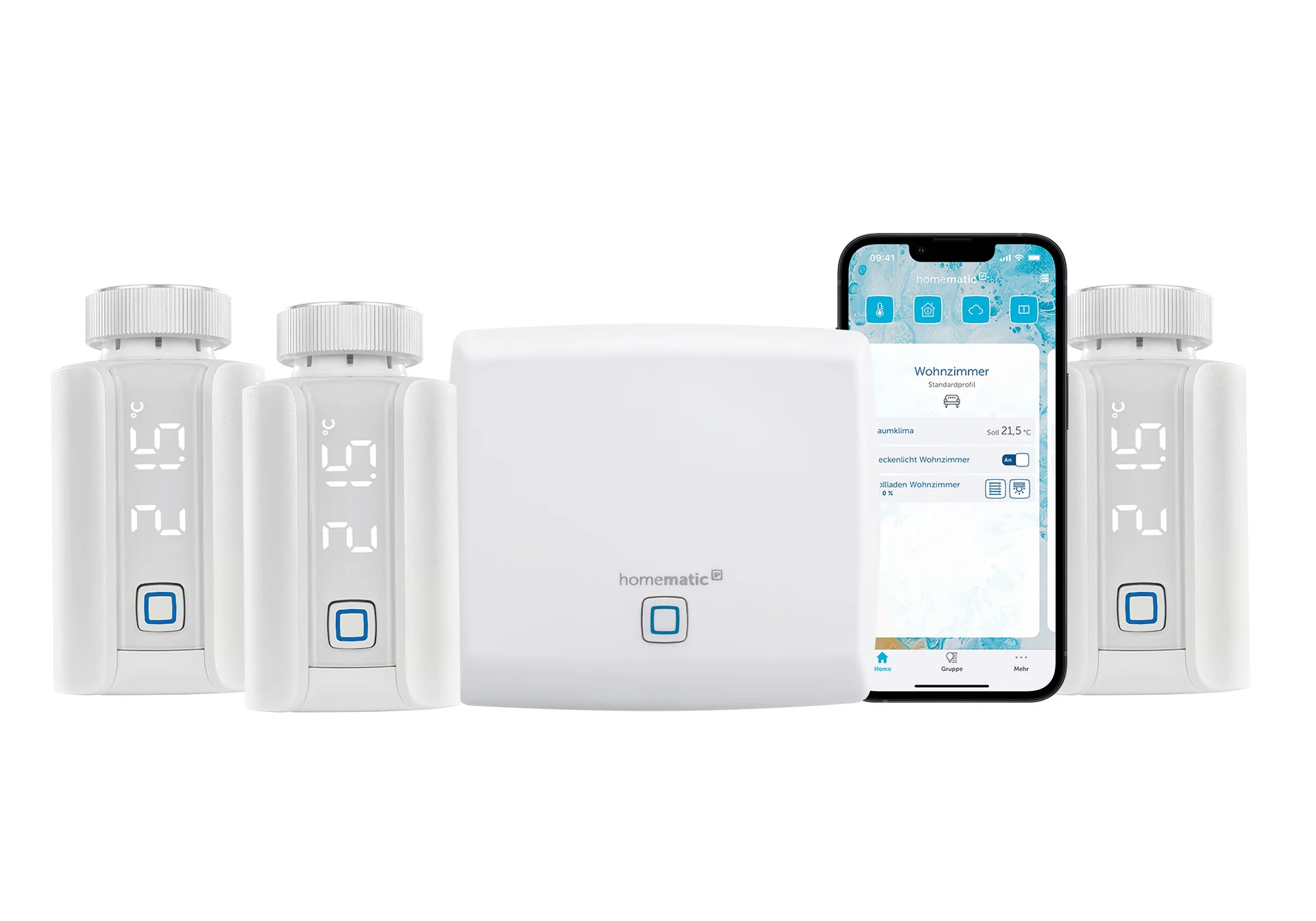 eQ 3 Homematic IP Access Point   3x Heizkoerperthermostat EVO Heizkoerperthermostate Heizungssteuerung