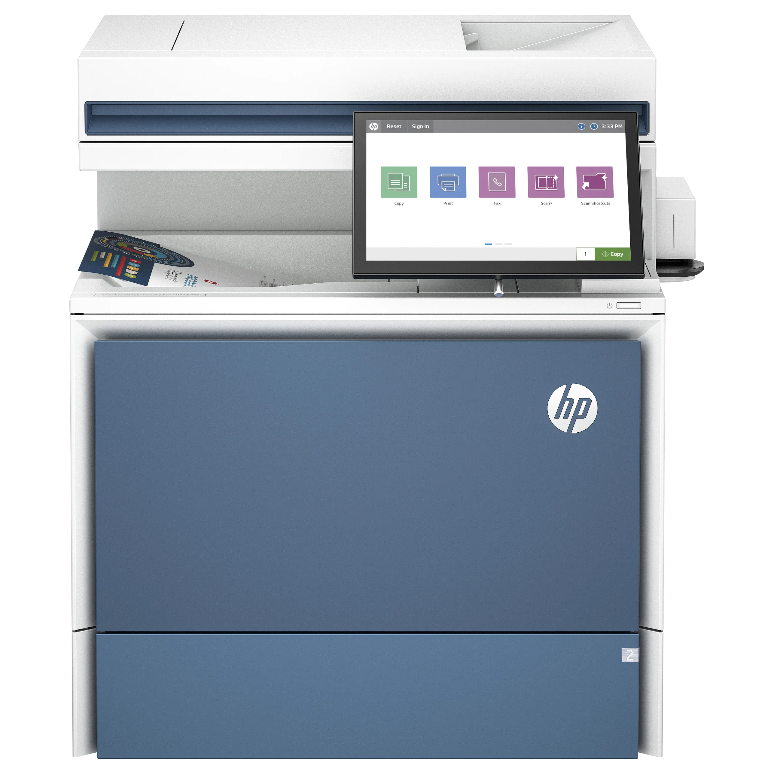 HP FL Color LaserJet Enterprise Flow MFP 5800ZF Farblaser Multifunktionssystem 4in1 Drucker & Scanner