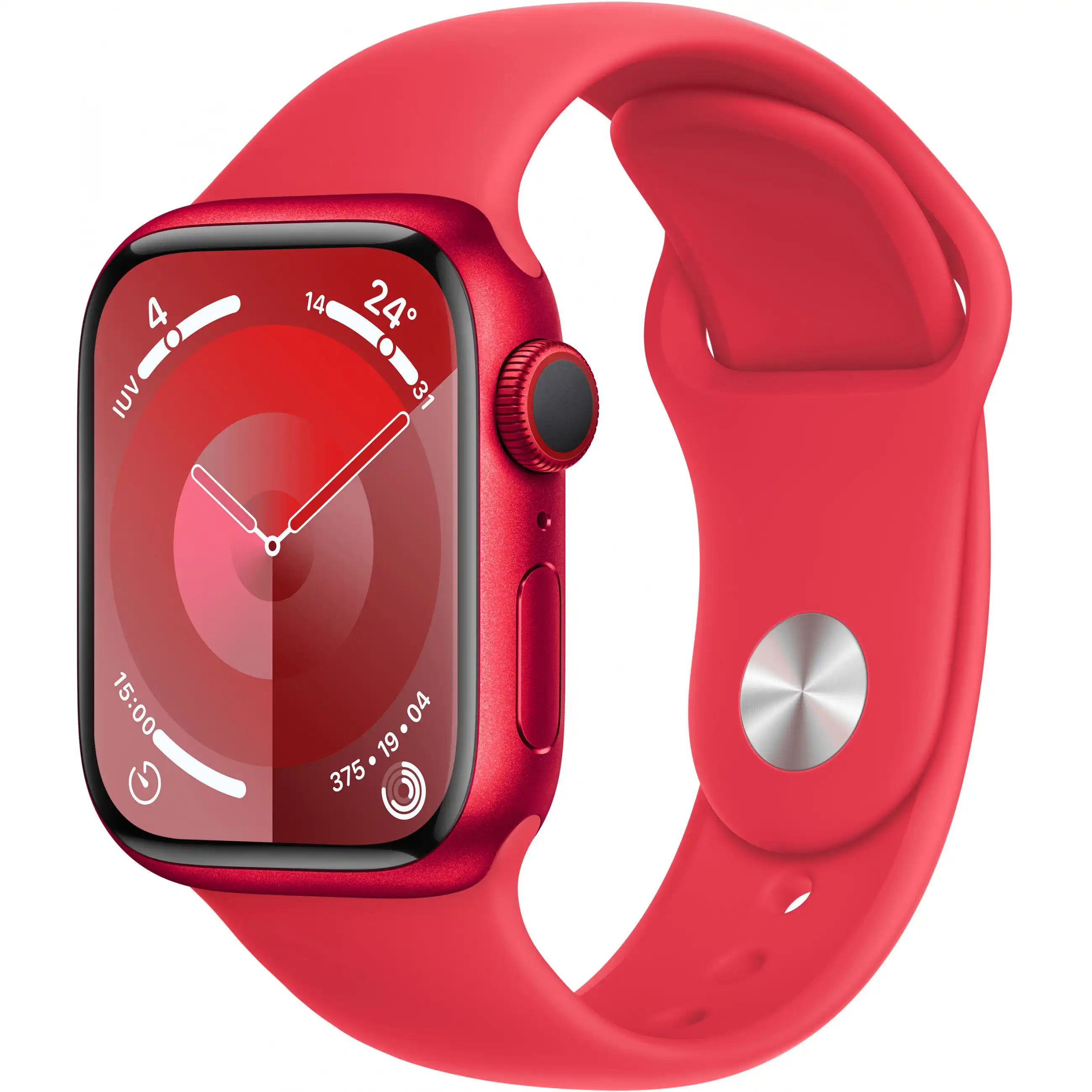 Apple Watch 9 Cell 41mm RED Alu RED Sport Band   S M Smartwatches & Fitnesstracker