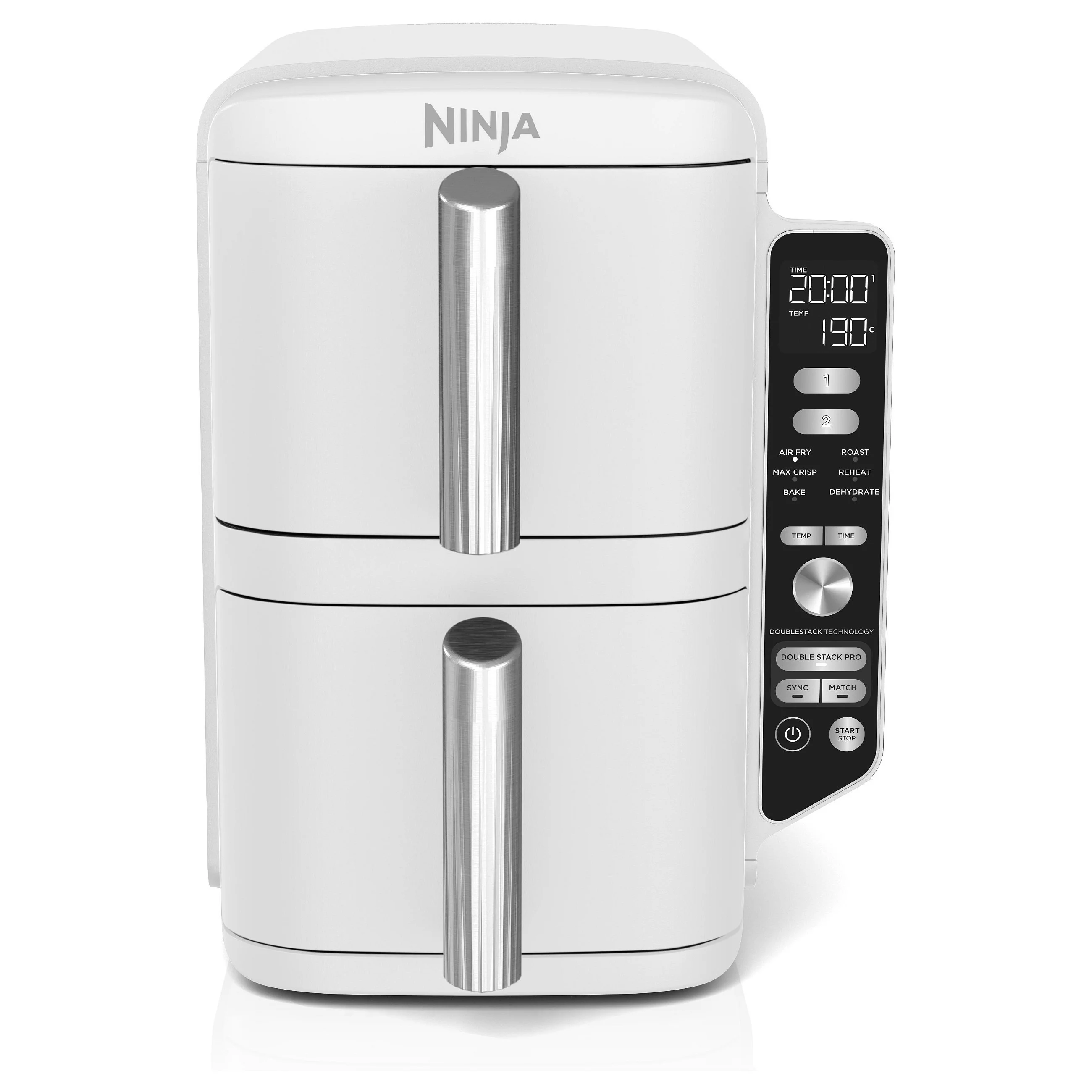 Ninja SL400EUWH Double Stack XL 9 5L Heissluftfritteuse Weiss Kuechenkleingeraete