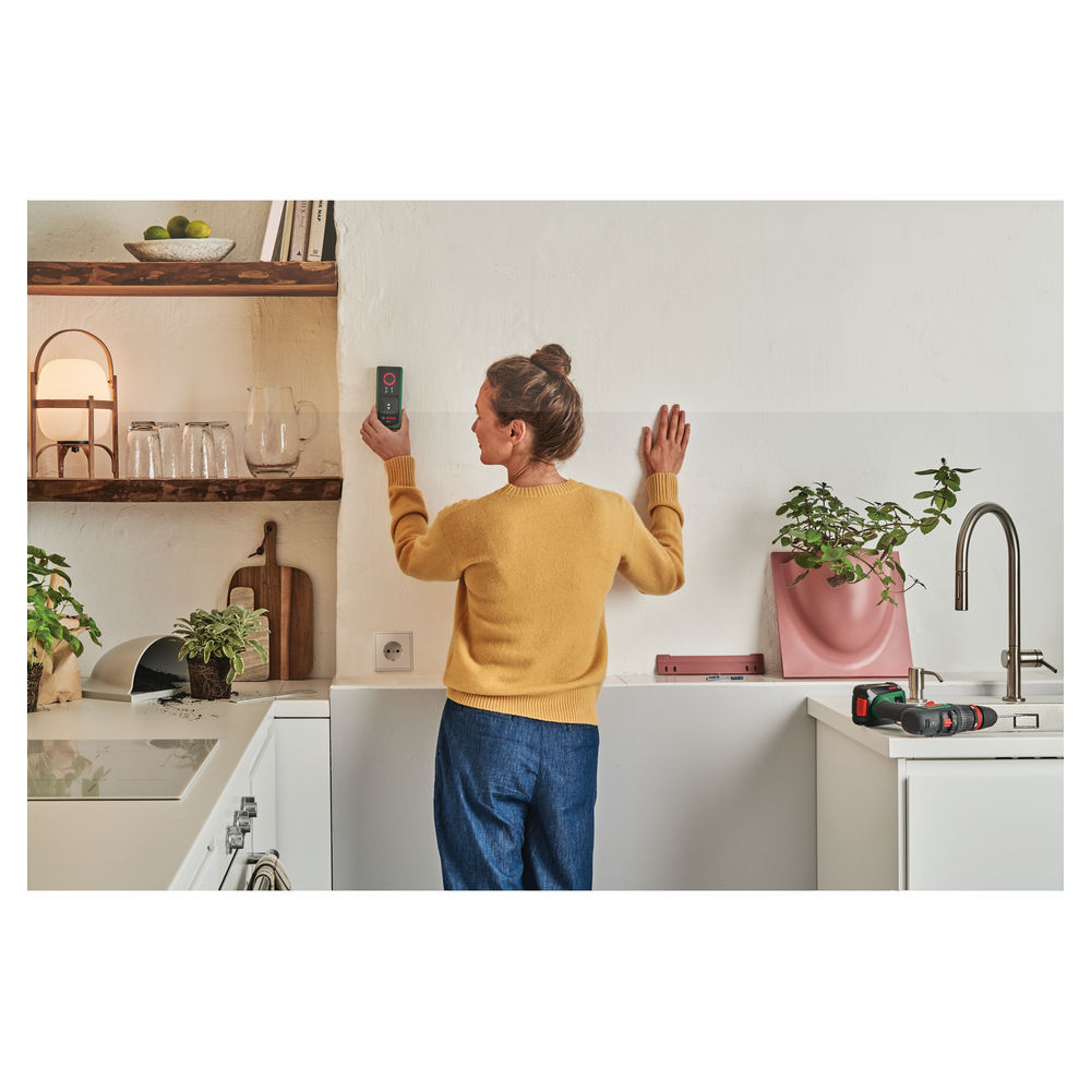 Bosch Truvo Digitaler Multi Detektor Eisenhaltiges Metall  Stromfuehrendes Kabel  Nicht eisenhaltiges Metall Bohrer & Schrauber