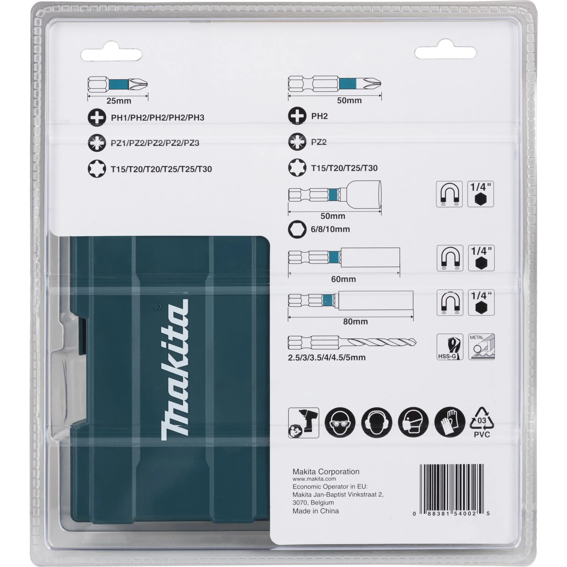 Makita B 66896 Impact Black Bohrer Bit Set Bohrer- & Schrauberzubehoer