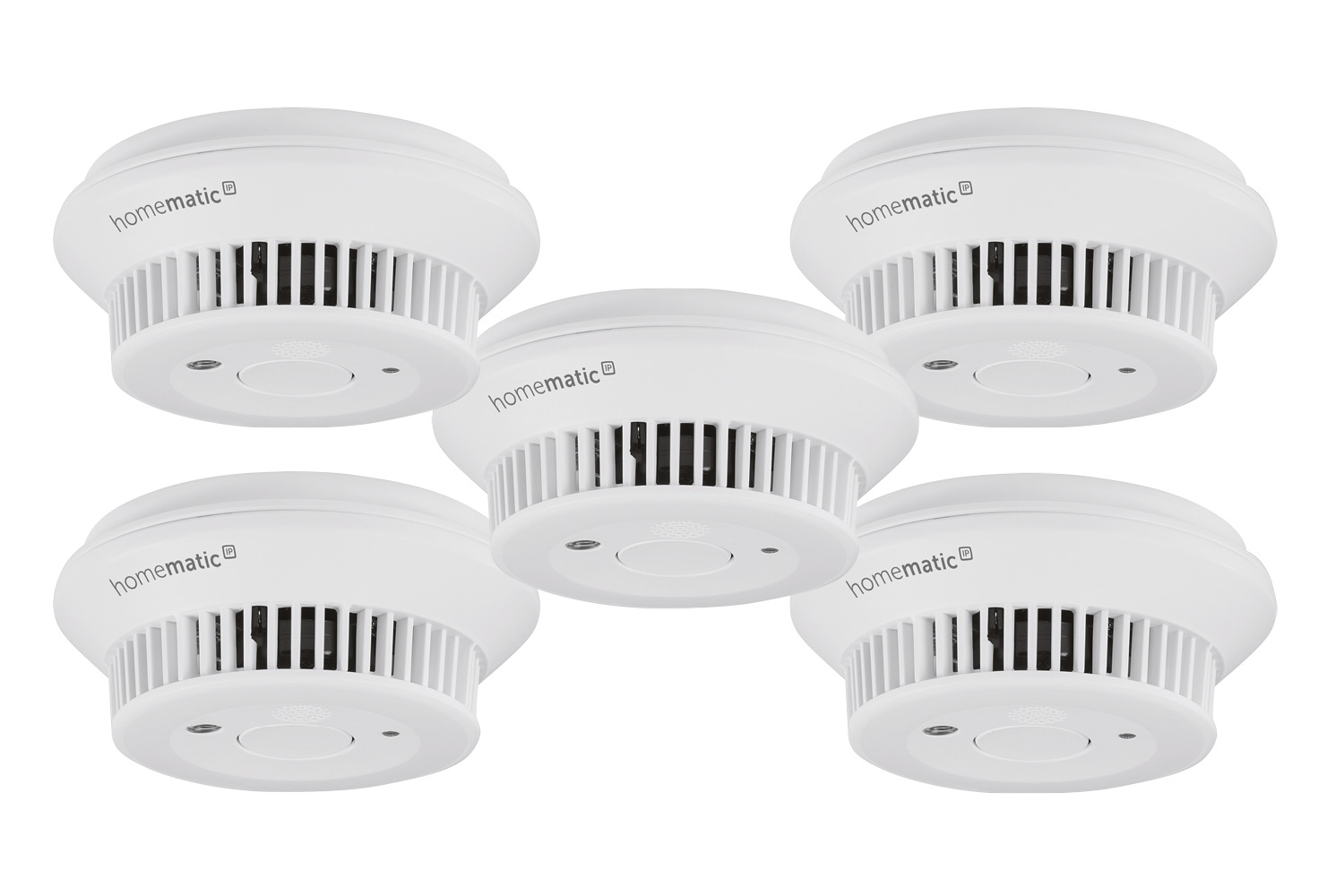 Homematic IP Funk Rauchwarnmelder mit Q Label 5er Set Rauchmelder