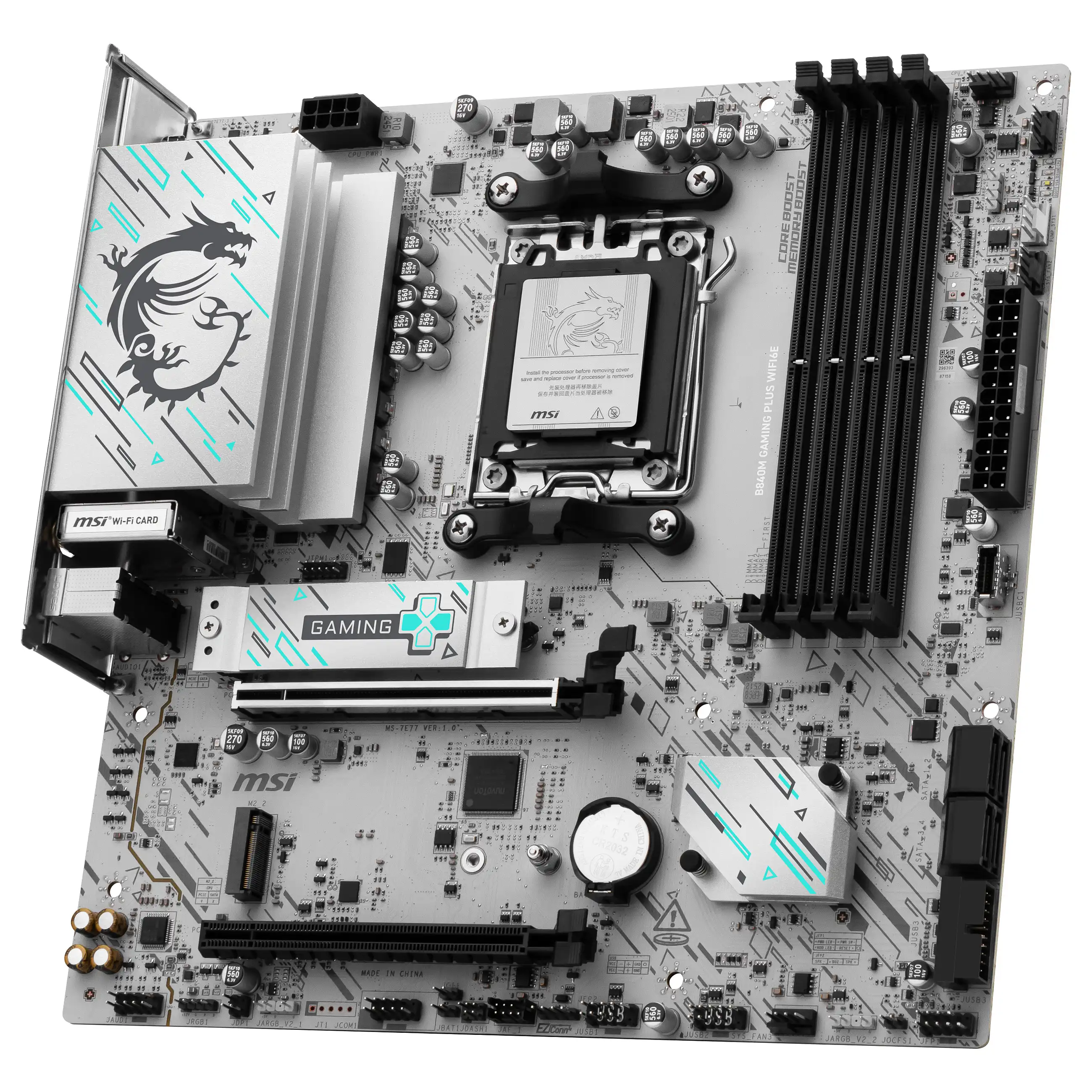 MSI B840M GAMING PLUS WIFI6E Motherboard AMD B840 Sockel AM5 micro ATX PC-Zubehoer