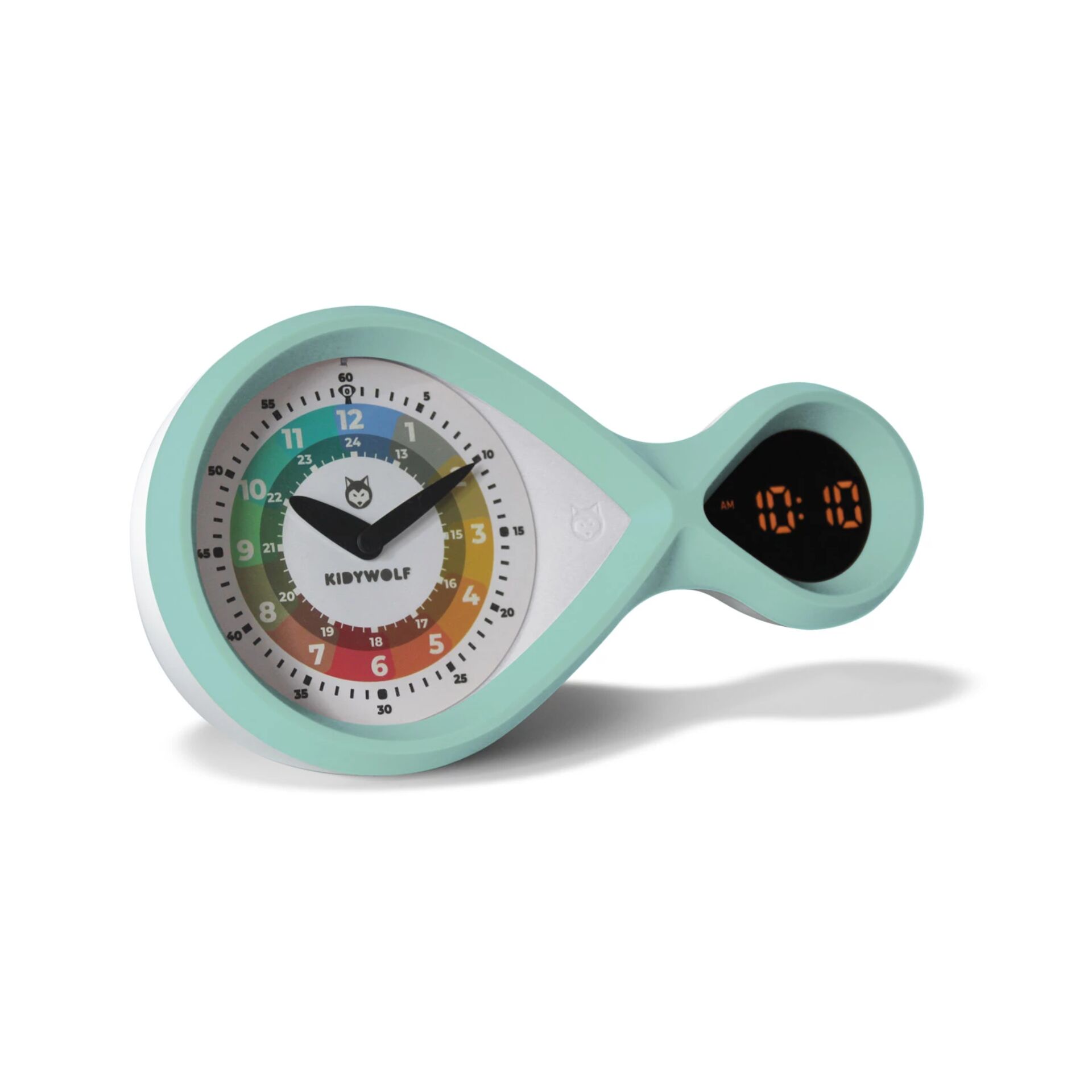 Kidywolf Analoger   digitaler Wecker tuerkis Uhren