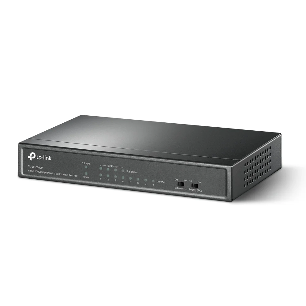 TP Link 8 Port 10 100Mbit s Desktop Switch mit 4 PoE Ports Netzwerk
