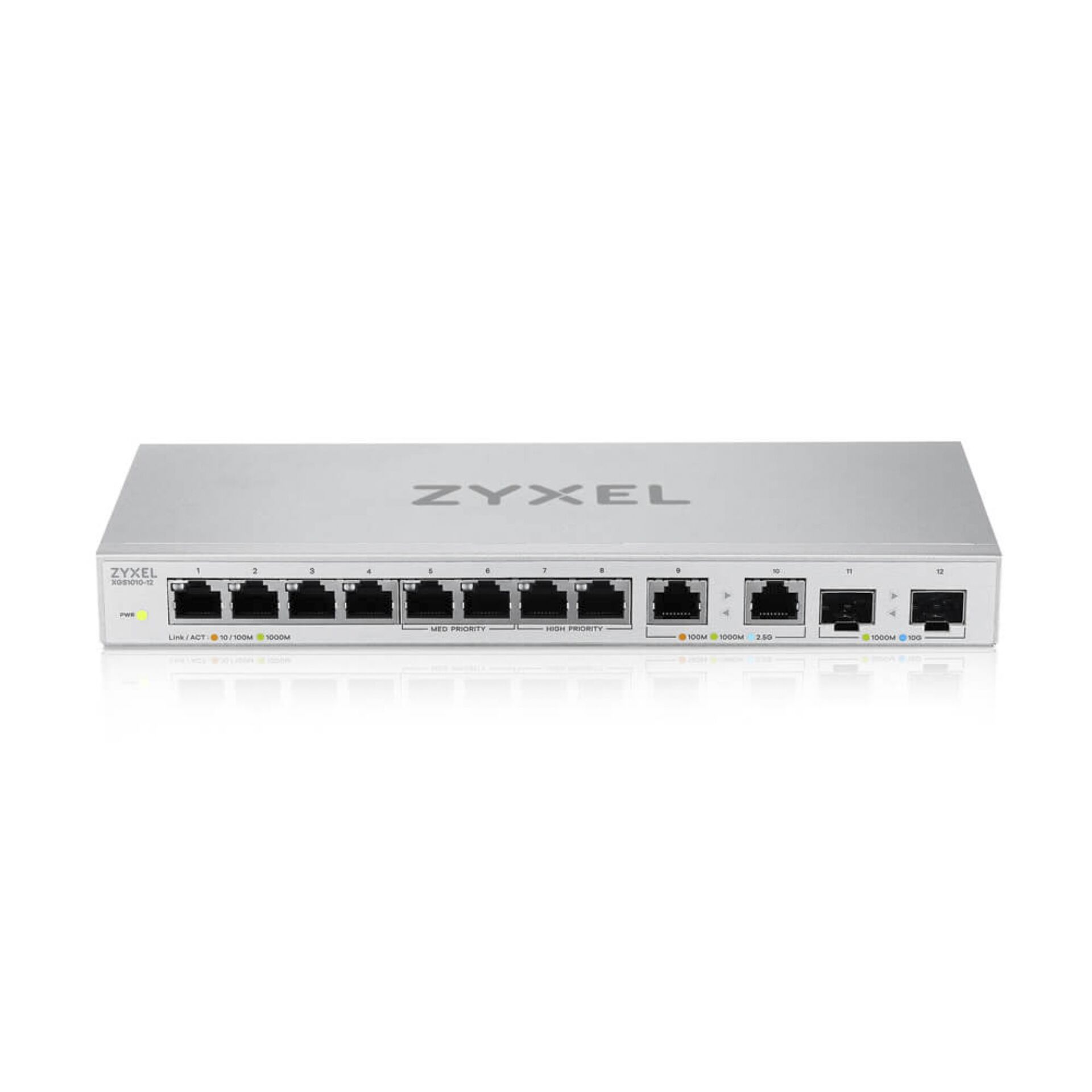 Zyxel XGS1010 12 ZZ0102F Netzwerk Switch Unmanaged Gigabit Ethernet  10 100 1000  Grau Switches