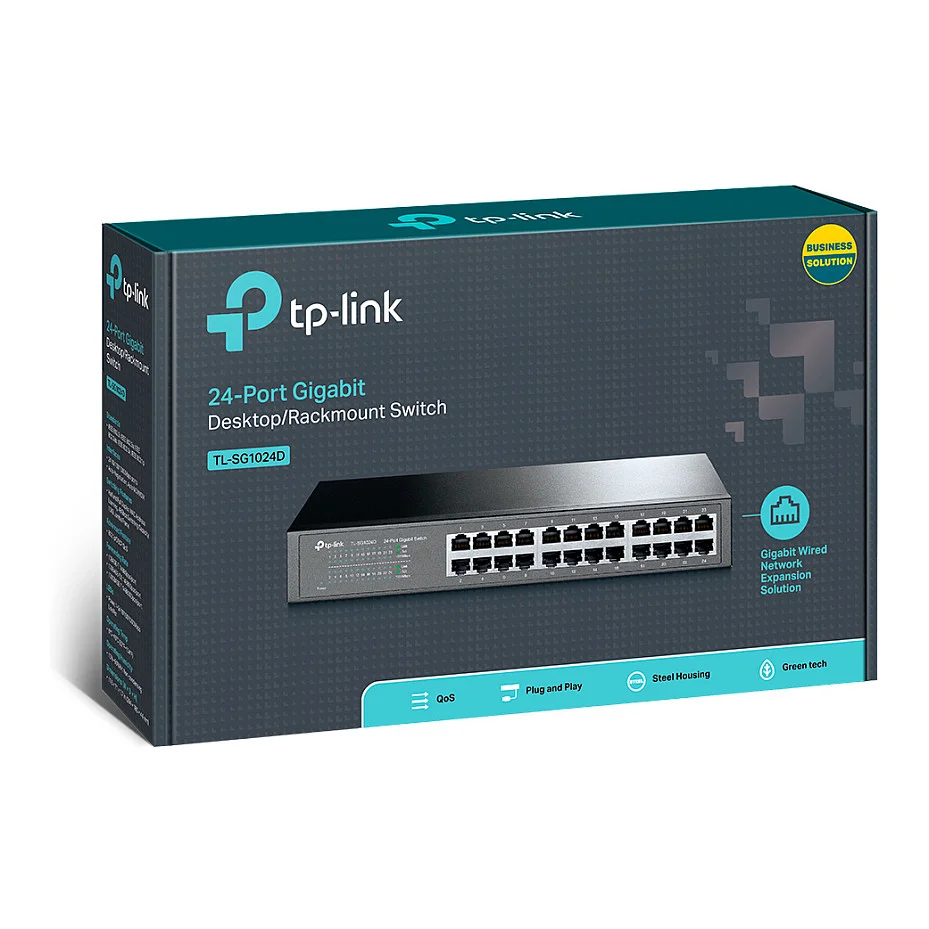 TP Link TL SG1024D Netzwerk Switch Unmanaged Gigabit Ethernet  10 100 1000  Grau Switches