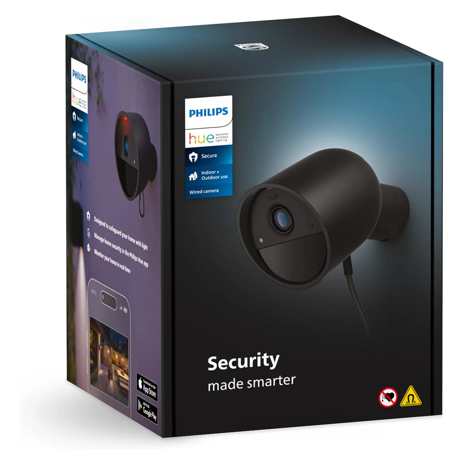 Philips Secure Kamera schwarz  kabelgebunden Ueberwachungskameras