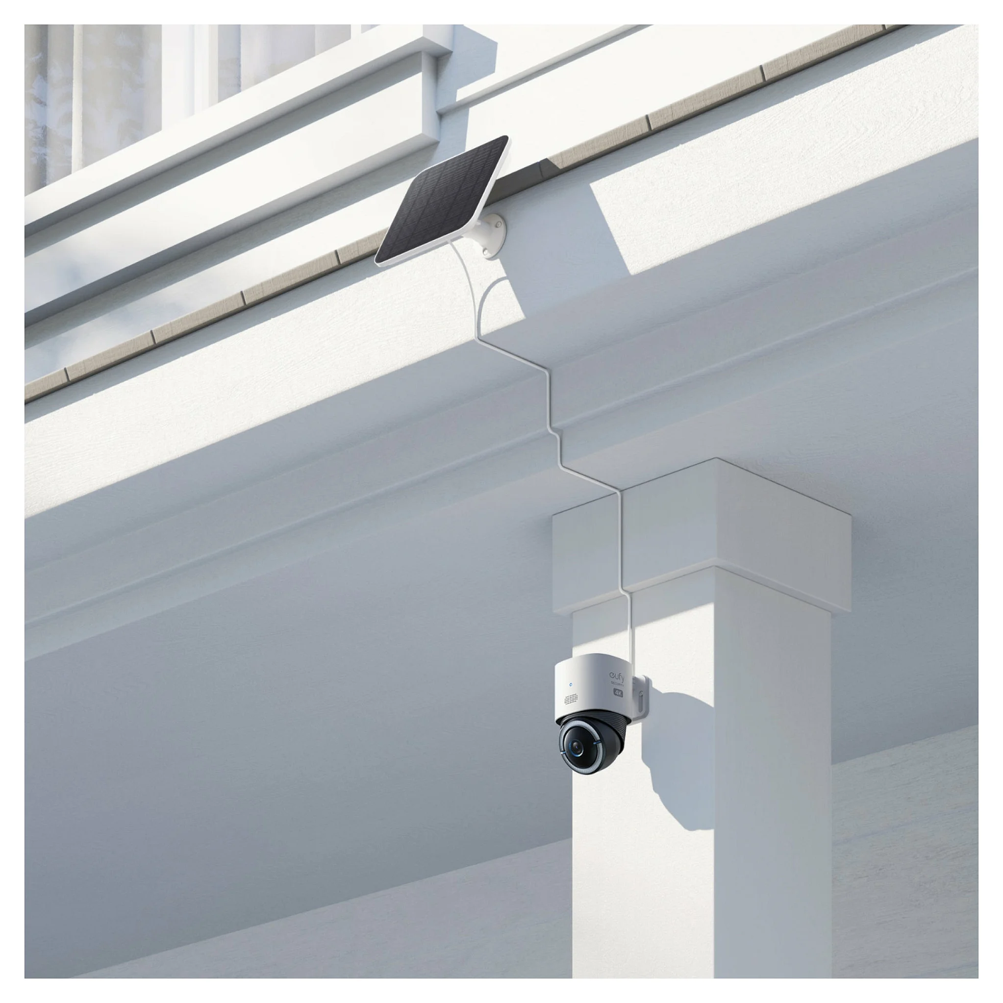Eufy 4G LTE Cam S330 Patrone  Form  IP Sicherheitskamera Draussen 3840 x 2160 Pixel Decke Wand Stange Ueberwachungskameras