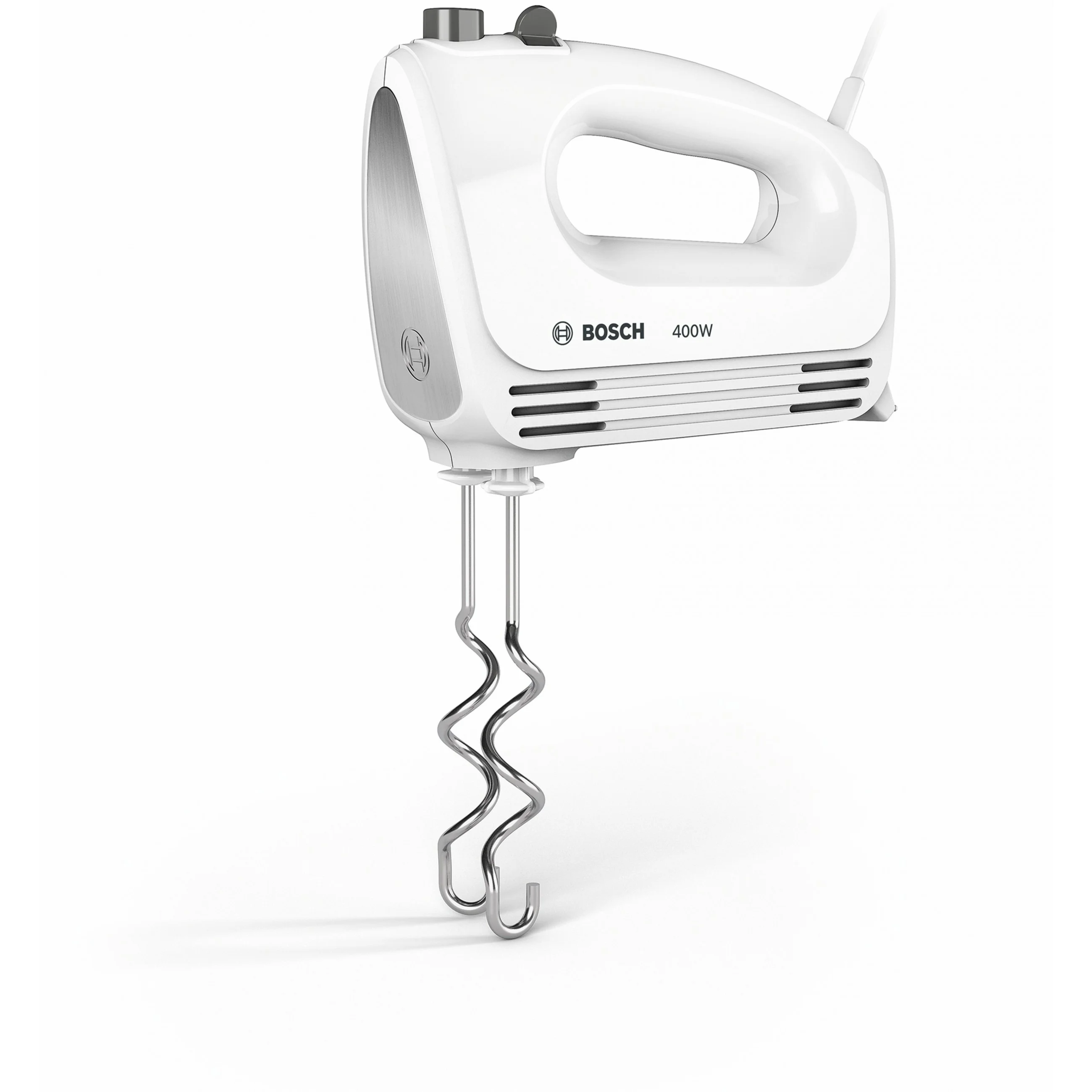 Bosch MFQ24200 Mixer Handmixer 400 W Gebuersteter Stahl  Weiss Kuechenkleingeraete