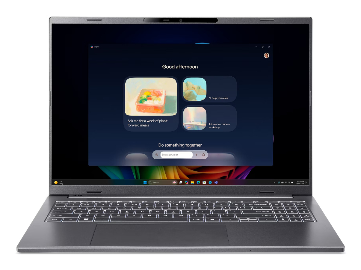 Acer Aspire 16 AI A16 52M 5565 Intel Core Ultra 5 226V Laptop 40 6 cm  16   WUXGA  16 GB LPDDR5x SDRAM 1 TB SSD Wi Fi 7  802 11be  Windows 11 Home Grau Notebooks & E-Book Reader