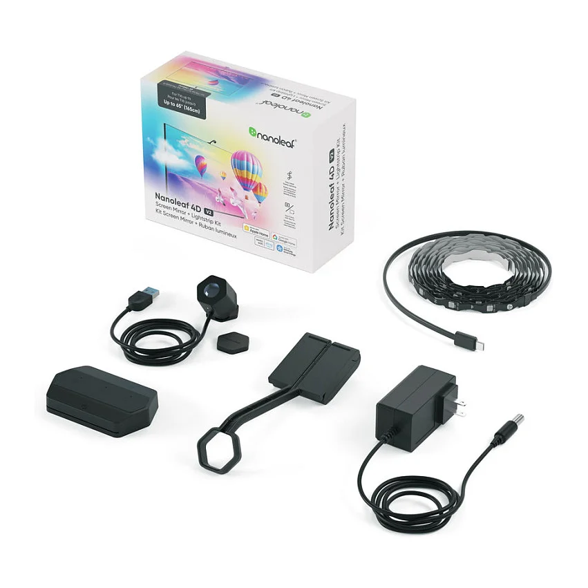 Nanoleaf 4D V2 Screen Mirror   Light Strip Kit for 65  165 cm Lightstrips