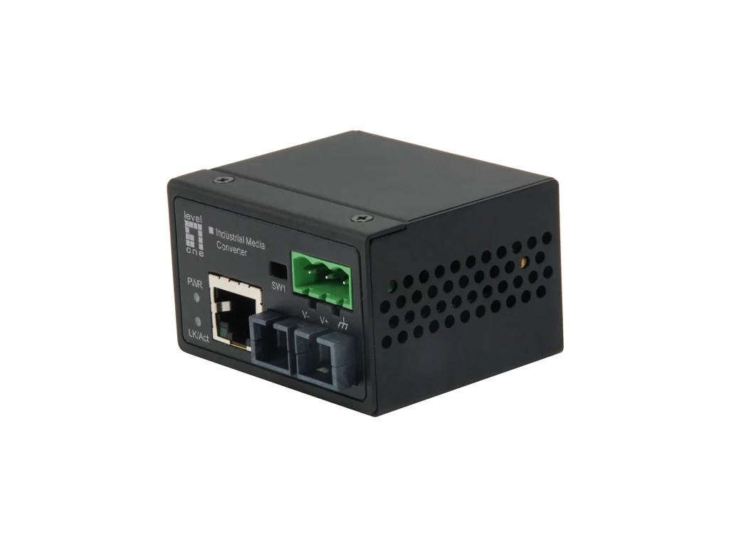 LevelOne IEC 4001 Netzwerk Medienkonverter 100 Mbit s Multi Modus Schwarz