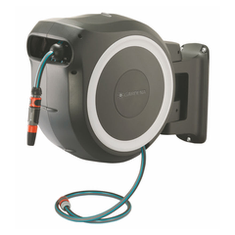 GARDENA Wand Schlauchbox RollUp M L  weiss  25 m Gartenbewaesserung