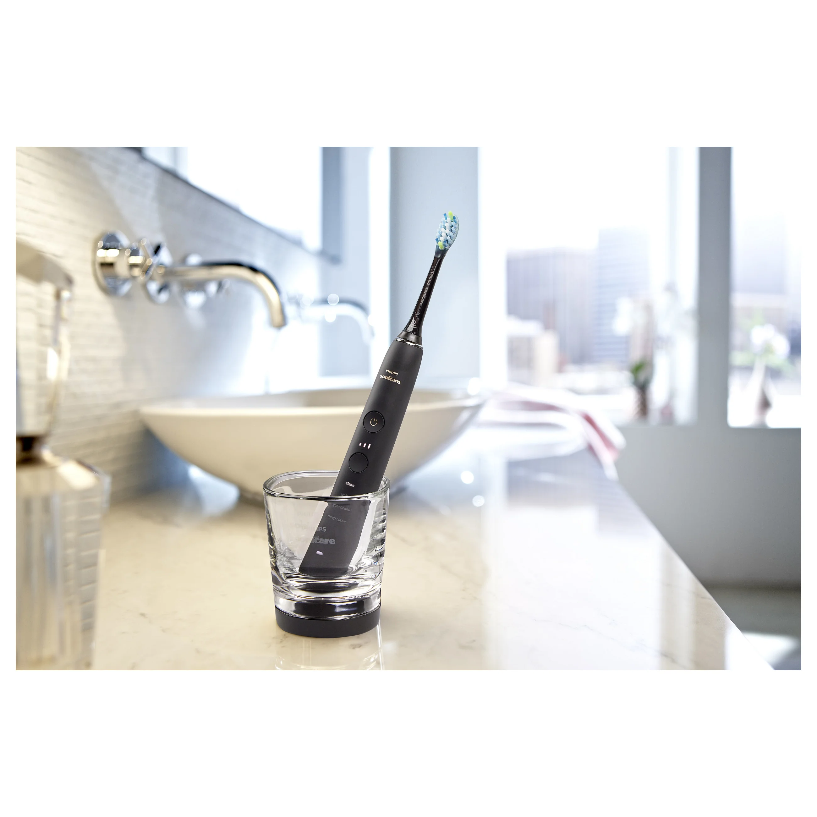 Philips Sonicare DiamondClean 9000 series DiamondClean 9000 HX9914 54 2x Elektrische Schallzahnbuersten   Schwarz Küchenkleingeräte