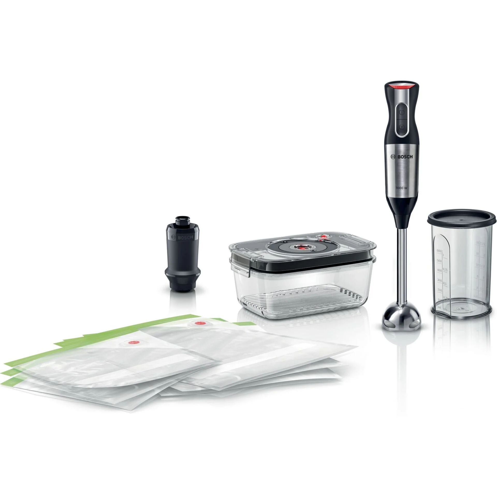 Bosch MS6CM61V2 Stabmixer mit Vakuum ErgoMixx Mixer & Zerkleinerer