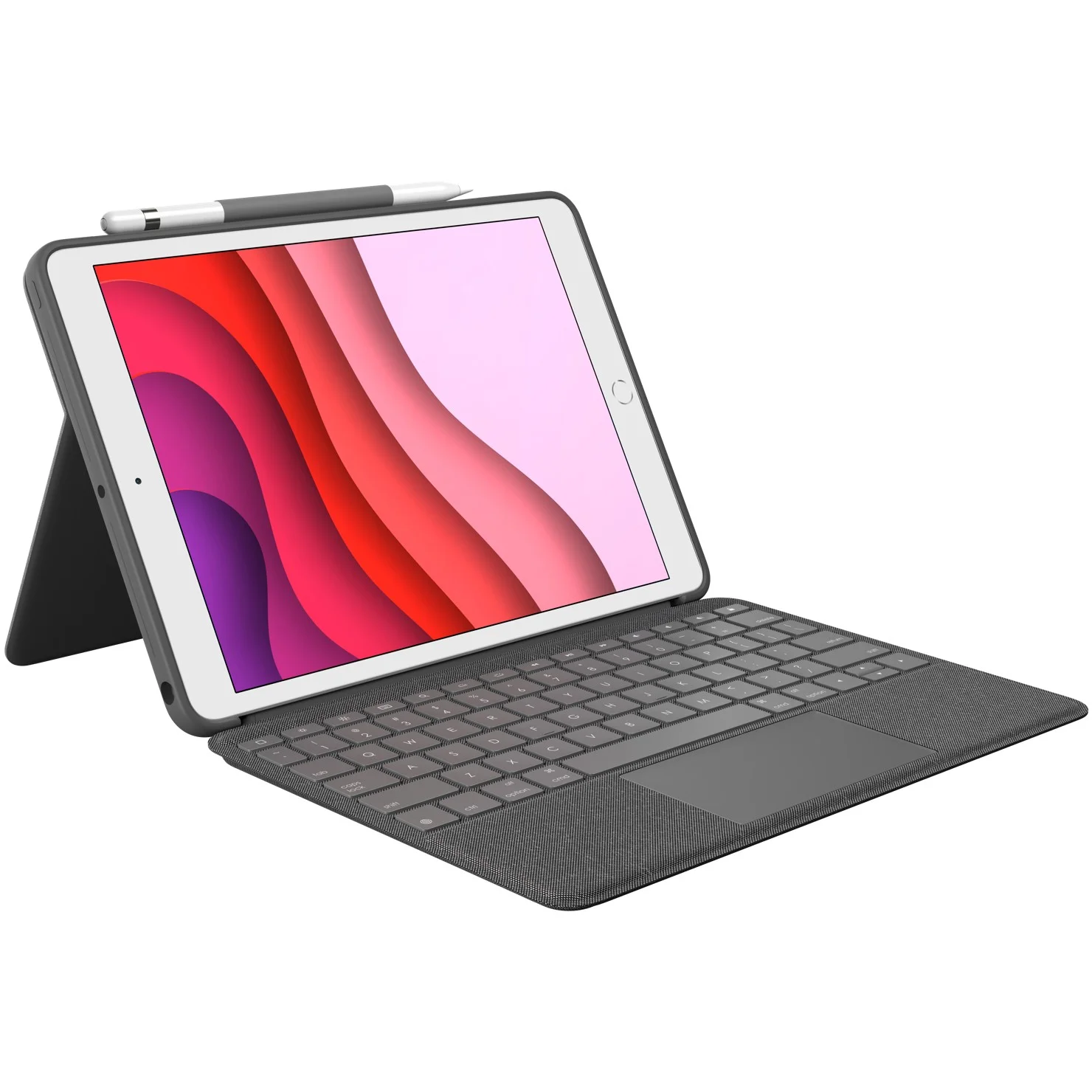 Logitech Combo Touch Tastatur Trackpad Apple iPad 10 2 10 5  7   8 Gen   Gray Notebooks & E-Book Reader Notebook & Tablet Zubehoer