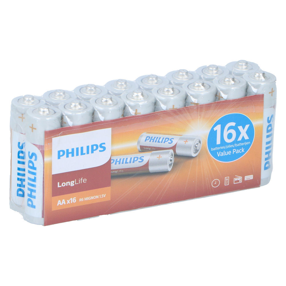 Philips LongLife R6L16F 10 Haushaltsbatterie Einwegbatterie AA Zinkchlorid Home Office