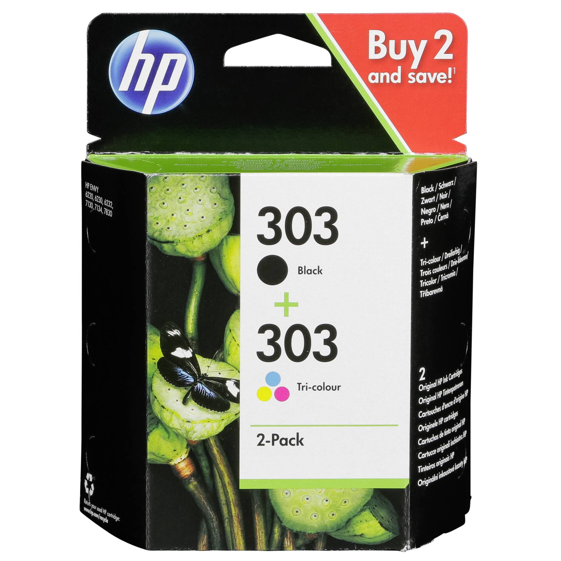 HP Tinte 303 3YM92AE Multipack Schwarz   Color  Cyan Magenta Gelb  Drucker & Scanner