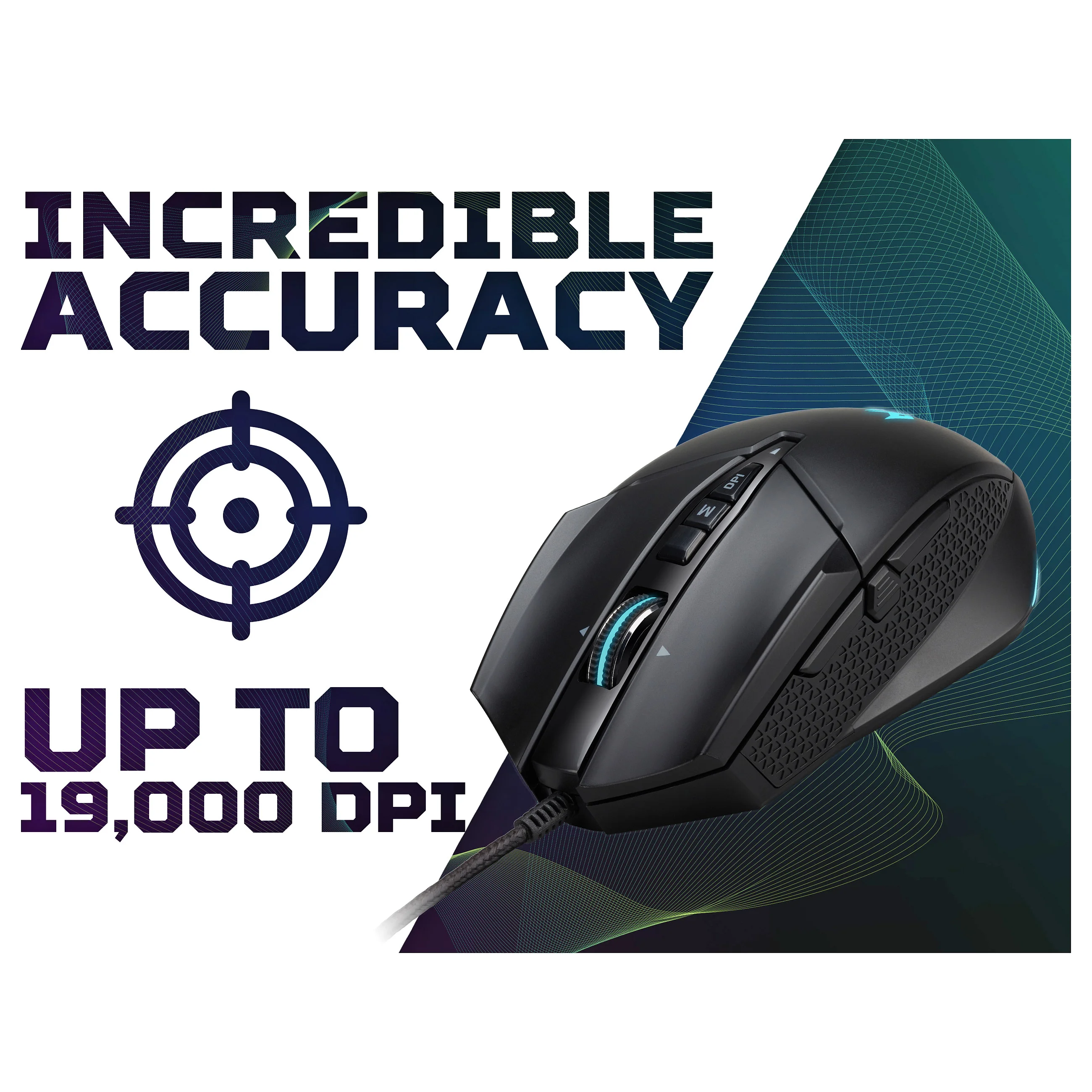 Acer Cestus 335 Maus Gaming Beidhaendig USB Typ A Optisch 19000 DPI Tastaturen & Maeuse
