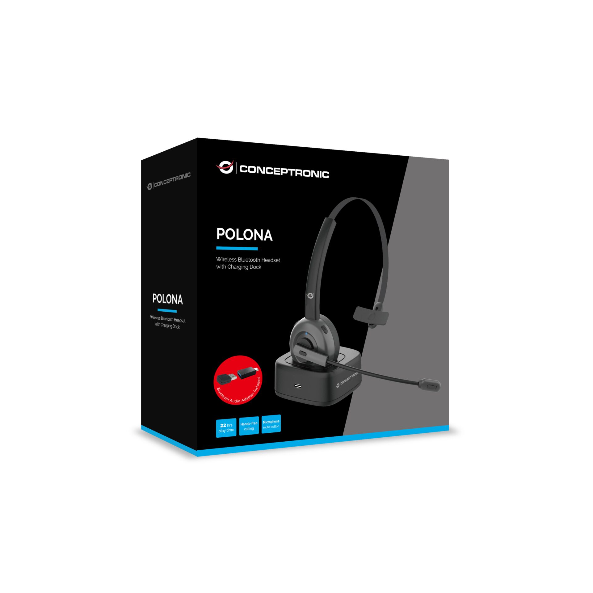 CONCEPTRONIC polona03bda kabelloses bluetooth headset Over-Ear