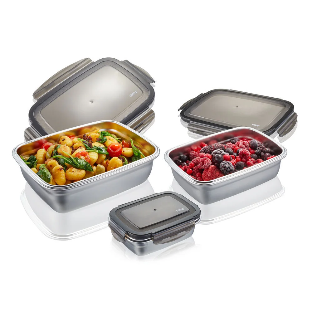 Gefu Frischhaltedosen Set Preppo  3 tlg  Kuechenmaschinen
