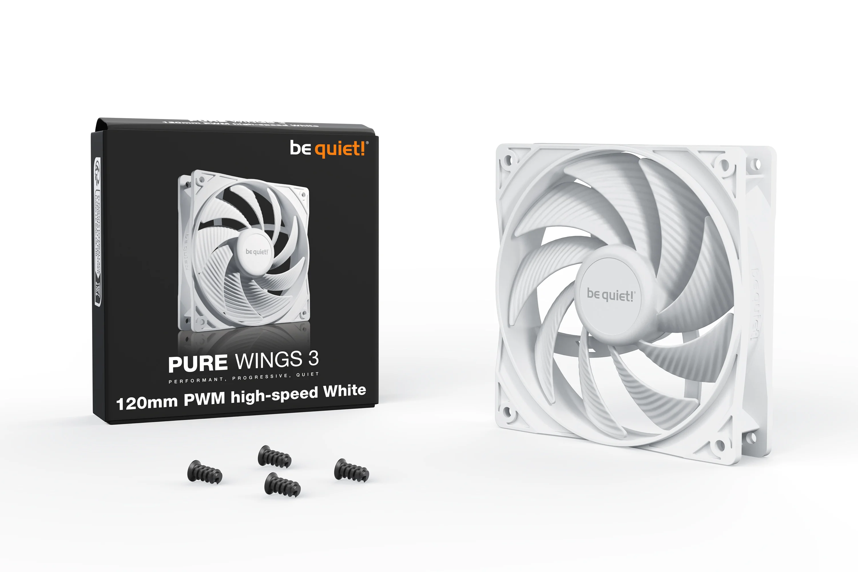 be quiet  Pure Wings 3 120mm PWM high speed White Computergehaeuse Ventilator 12 cm Weiss 1 Stueck e  PC-Zubehoer