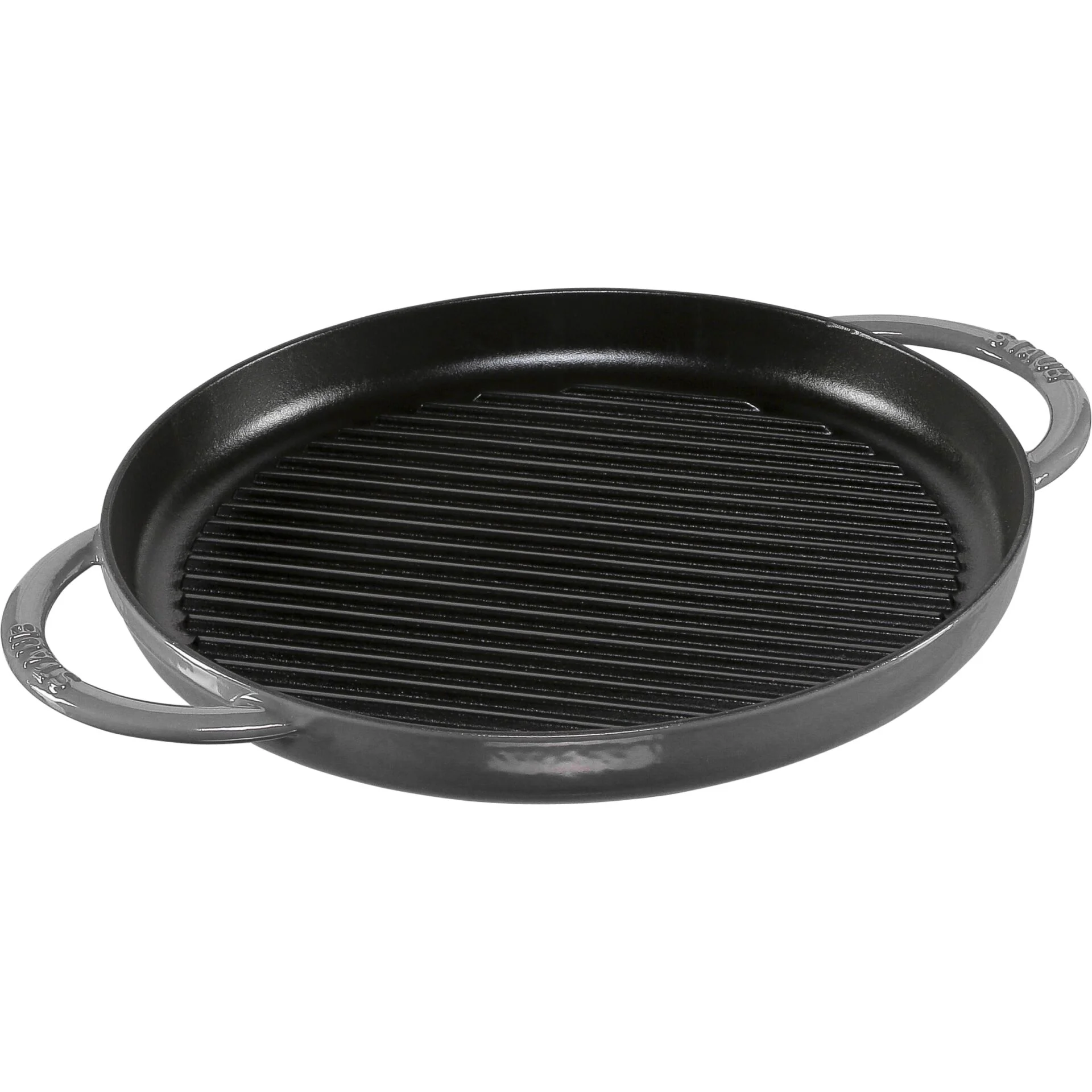 Staub Grillpfanne induktion rund 30cm Graphit grau Pfannen & Toepfe