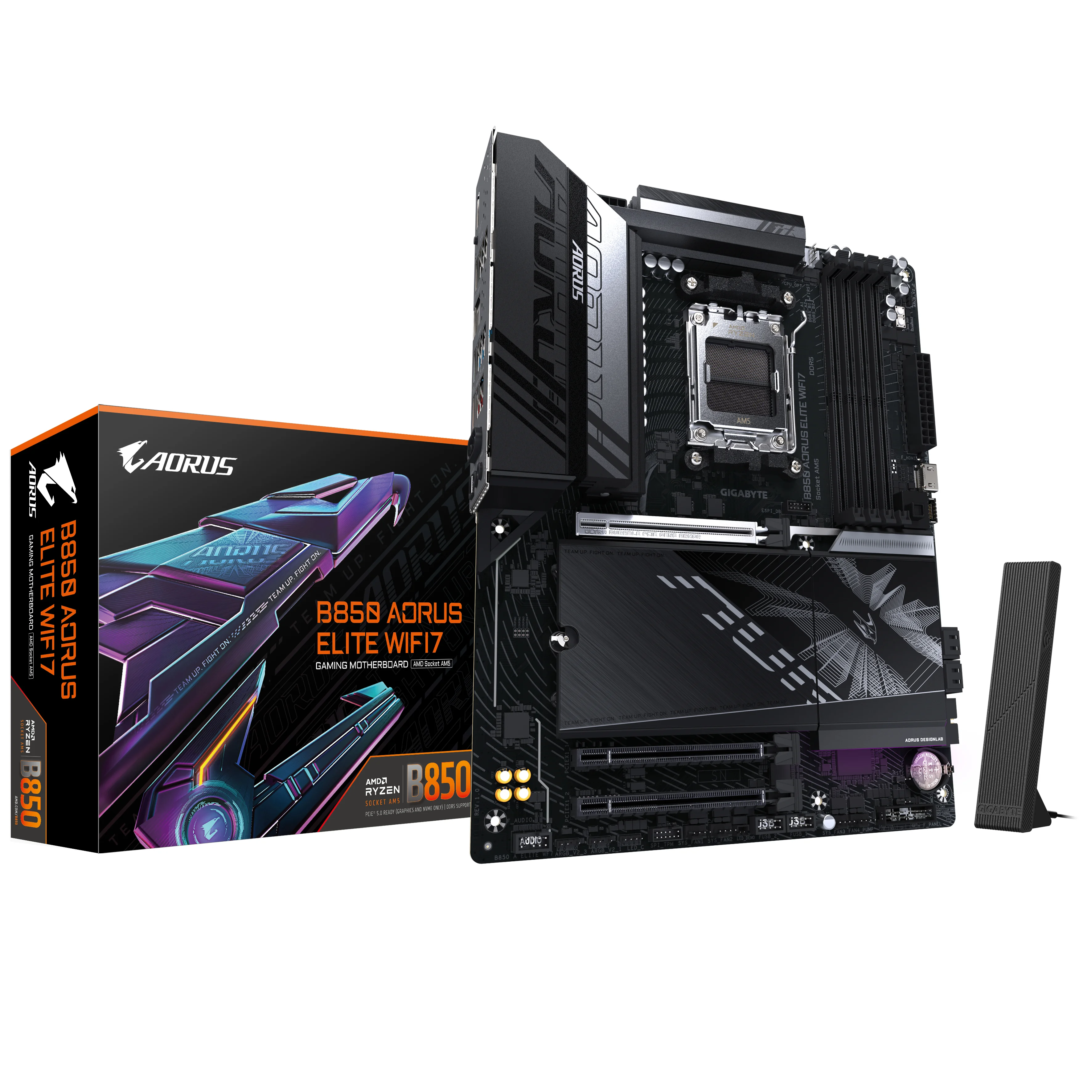 GIGABYTE B850 AORUS ELITE WIFI7 Motherboard   AMD Ryzen 9000 Serie CPUs  14 2 2 Phasen digitales VRM  bis zu 8200MHz DDR5  OC   1xPCIe 5 0   2xPCIe 4 0 M 2  2 5 LAN  WIFI 7  USB 3 2 Gen 2x2 PC-Zubehoer