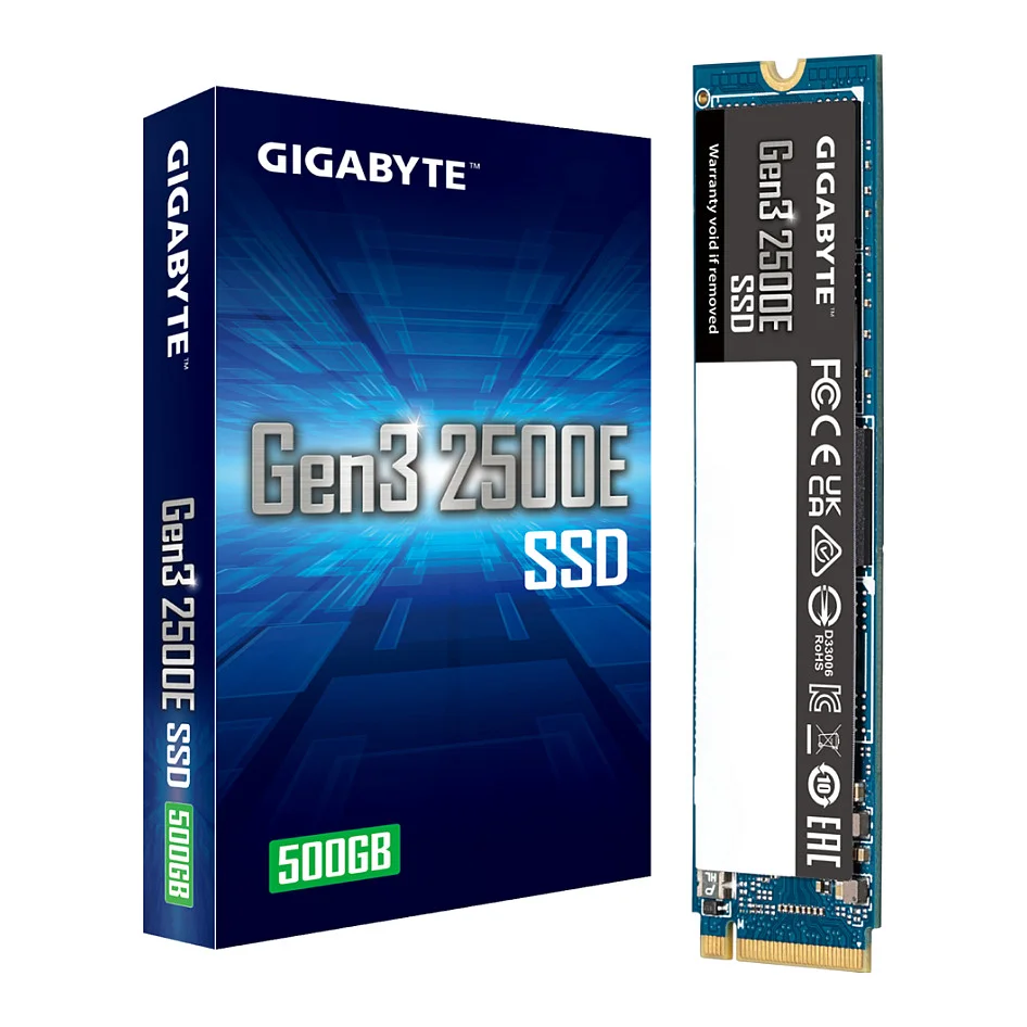 GIGABYTE Gen3 2500E SSD 500GB M 2 PCI Express 3 0 NVMe Speichermedien