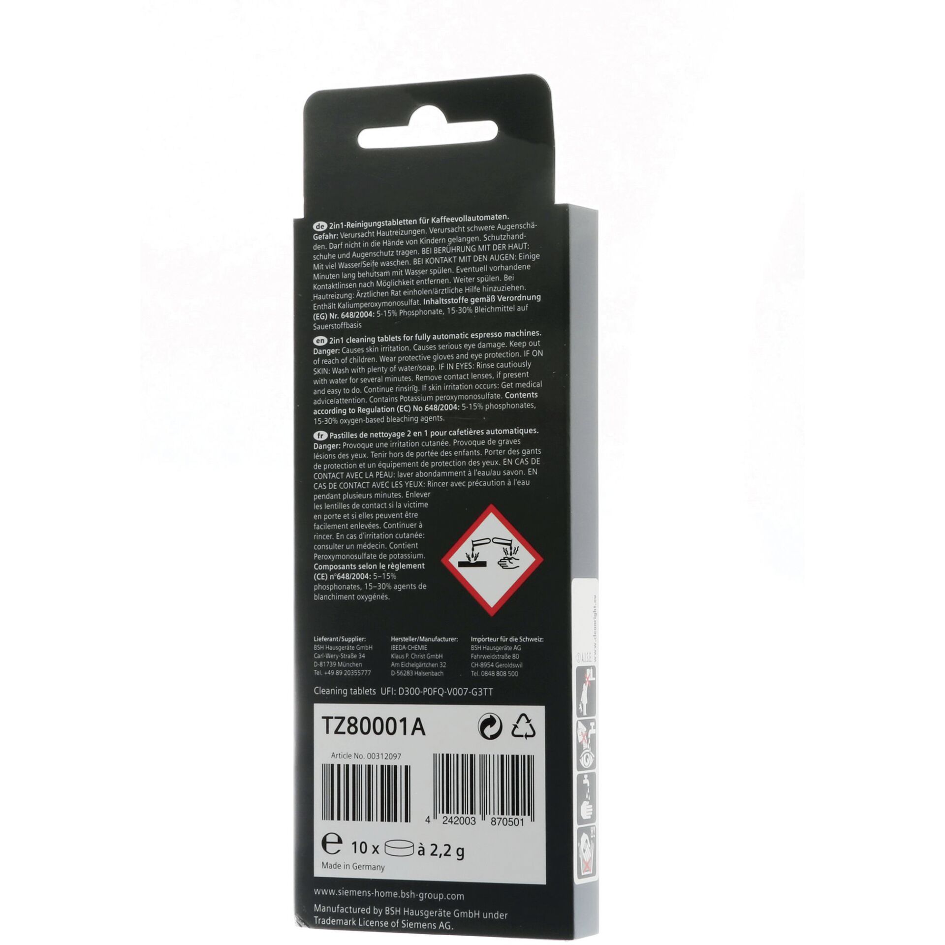 Siemens TZ 80001A Zubehoer Kaffeemaschinen