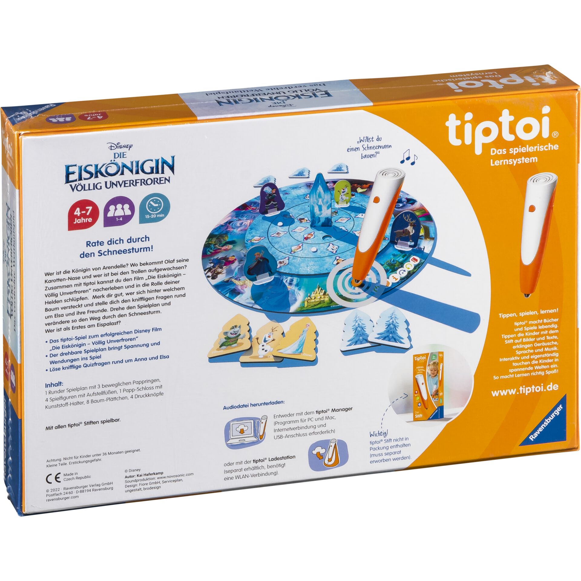 Ravensburger tiptoi Eiskoenigin D v Wettlaufspiel  ohne Stift  Elektronikspielzeug