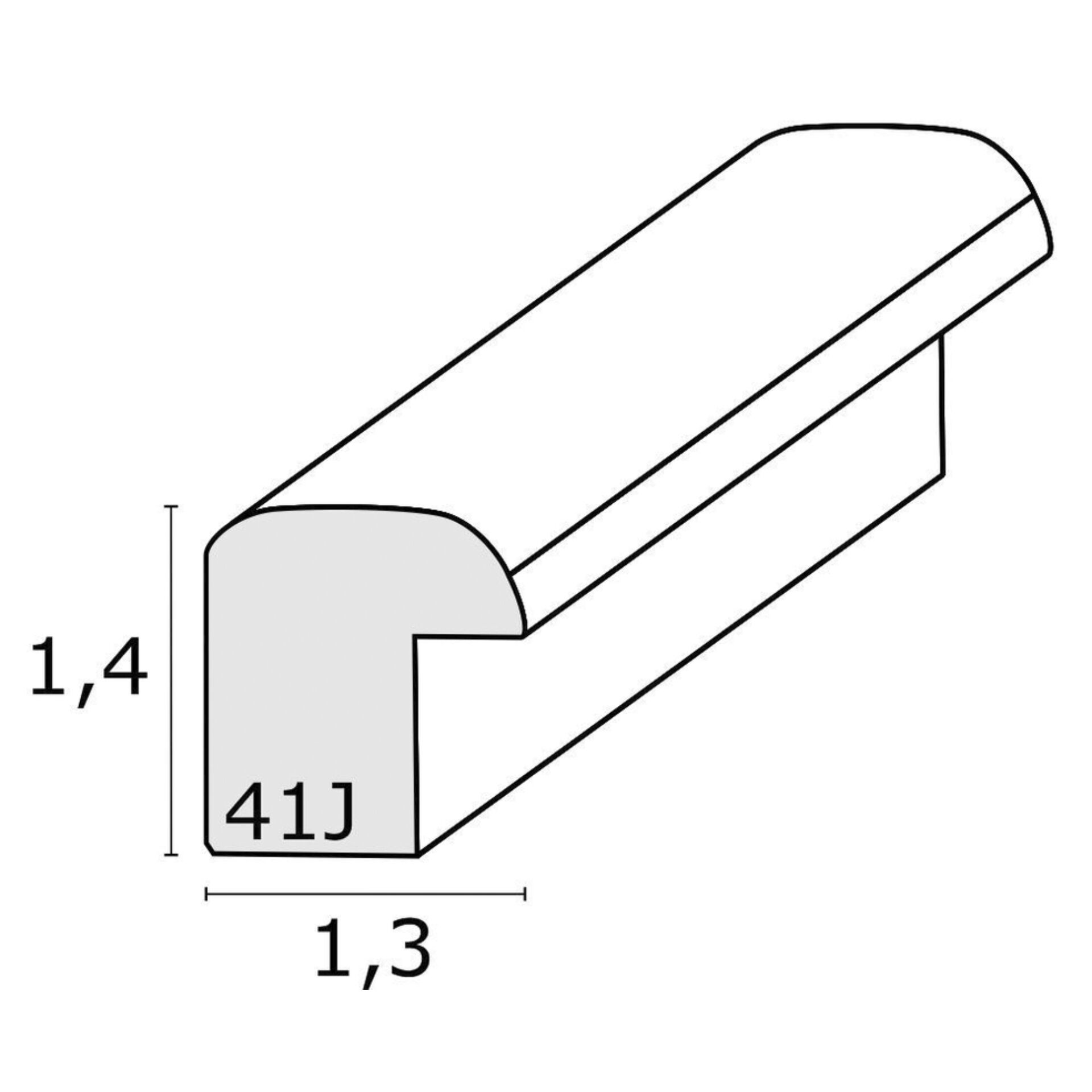 Deknudt S41JL1 DIN A3 29 7x42 Holz weiss  schmale Leiste Bilderrahmen