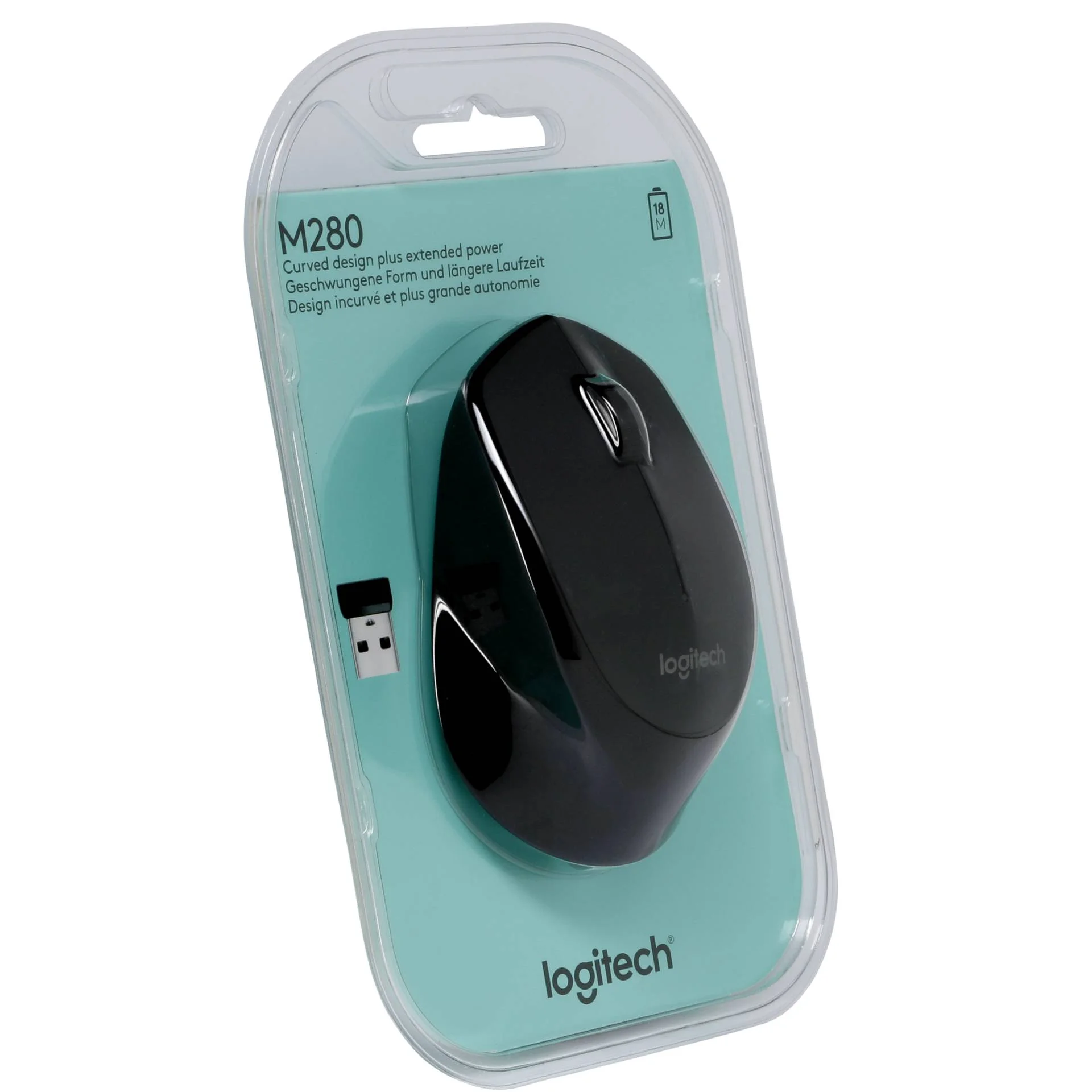 Logitech M280 wireless black Tastaturen & Maeuse