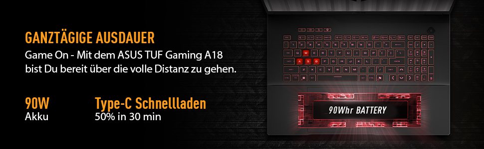 ASUS TUF Gaming A18 FA808UH S8061W AMD Ryzen  7 260 Laptop 45 7 cm  18   WUXGA 16 GB DDR5 SDRAM 1 TB SSD NVIDIA GeForce RTX 5050 Wi Fi 6E  802 11ax  Windows 11 Home Deutsch Grau Notebooks & E-Book Reader