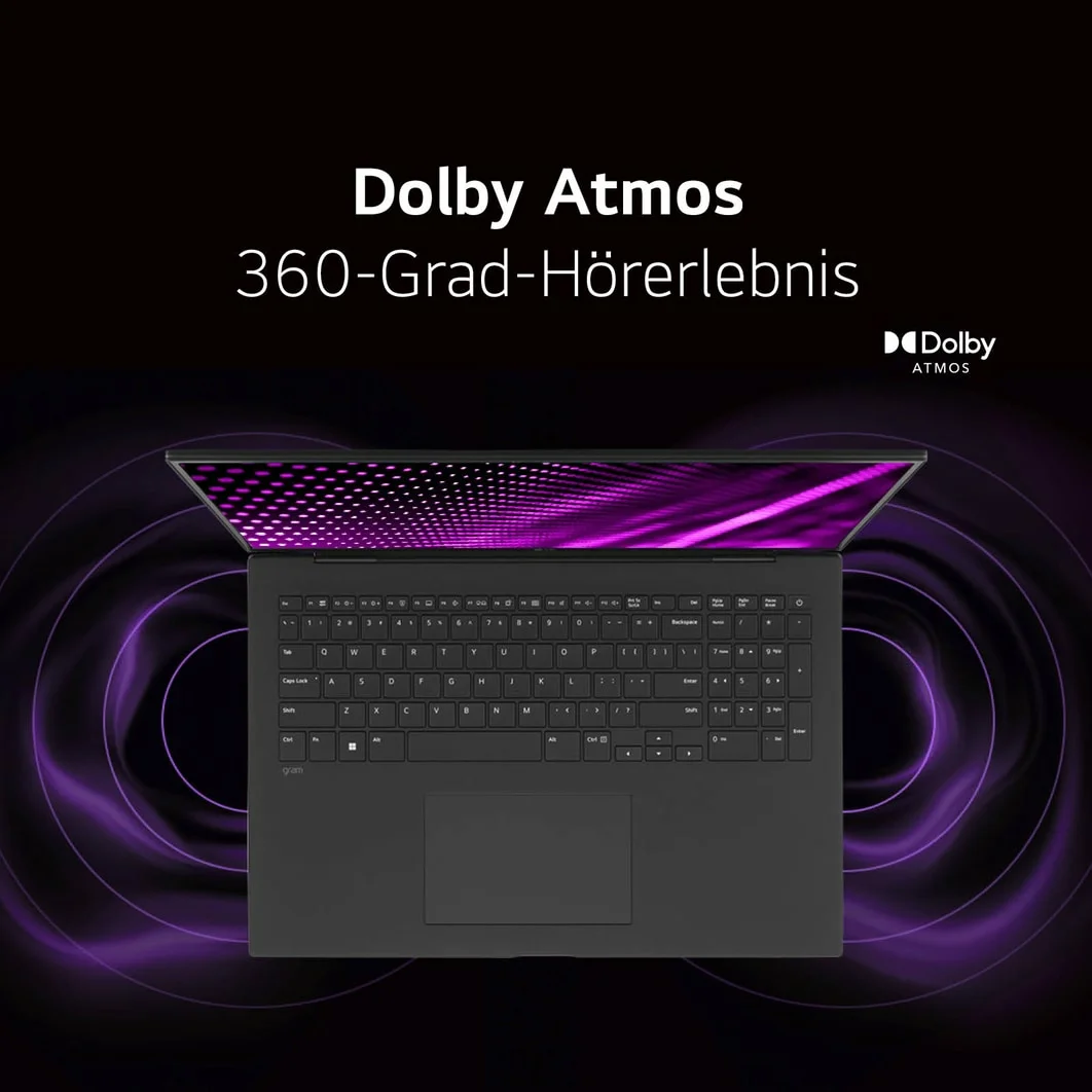 LG Gram 17Z90S G Intel Core Ultra 7 155H Laptop 43 2 cm  17   WQXGA 32 GB LPDDR5x SDRAM 2 TB SSD Wi Fi 6E  802 11ax  Windows 11 Home Grau Notebooks & E-Book Reader