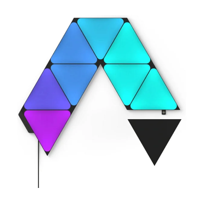Nanoleaf Shapes Triangles Ultra Black Edition Starter Kit 9er Pack   Smarte LED Lichter   App Steuerung   Farbwechsel Dekoleuchten Smart Home Starter-Sets