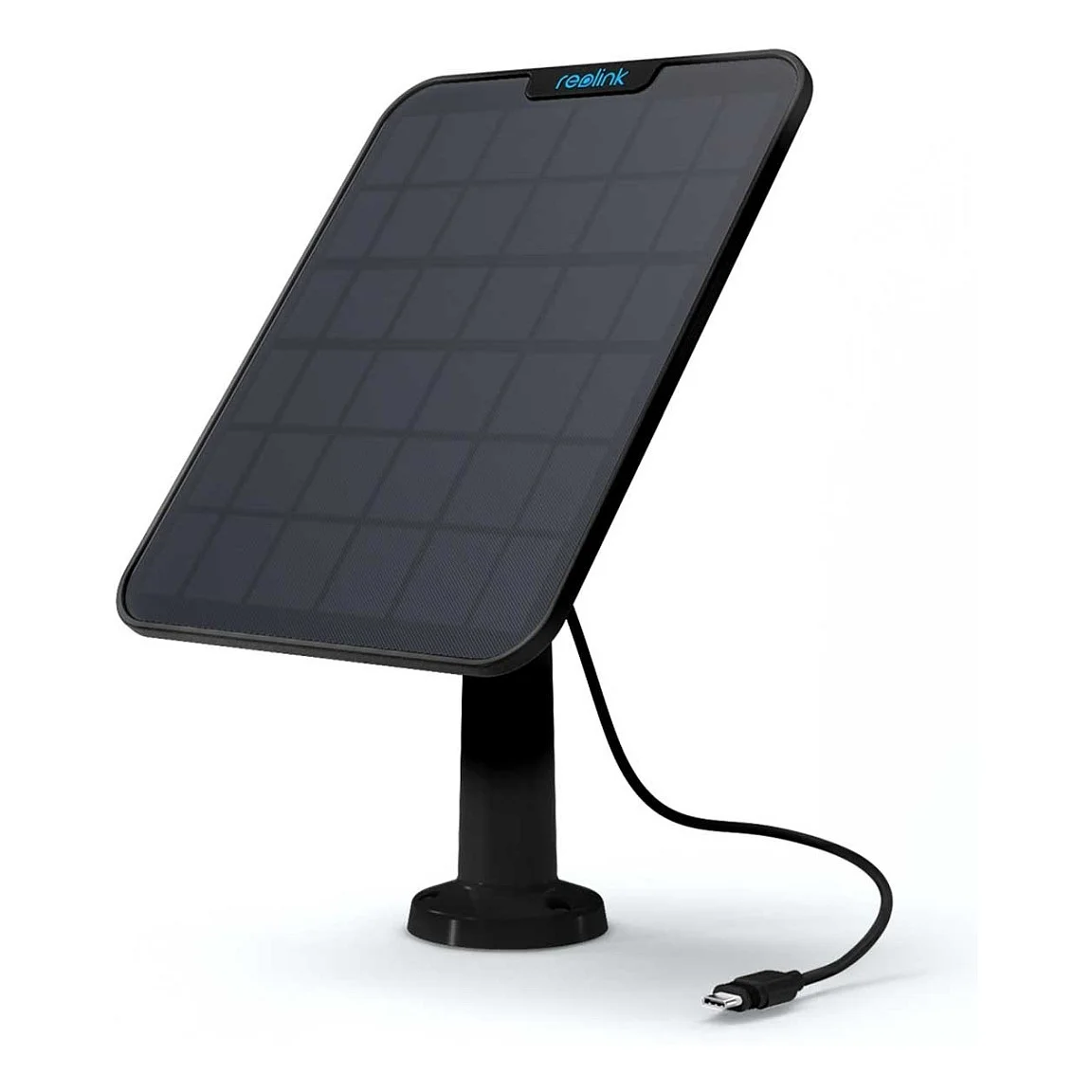 Reolink Schwarzes 6W Solarpanel Akkus Powerbanks & Kabel