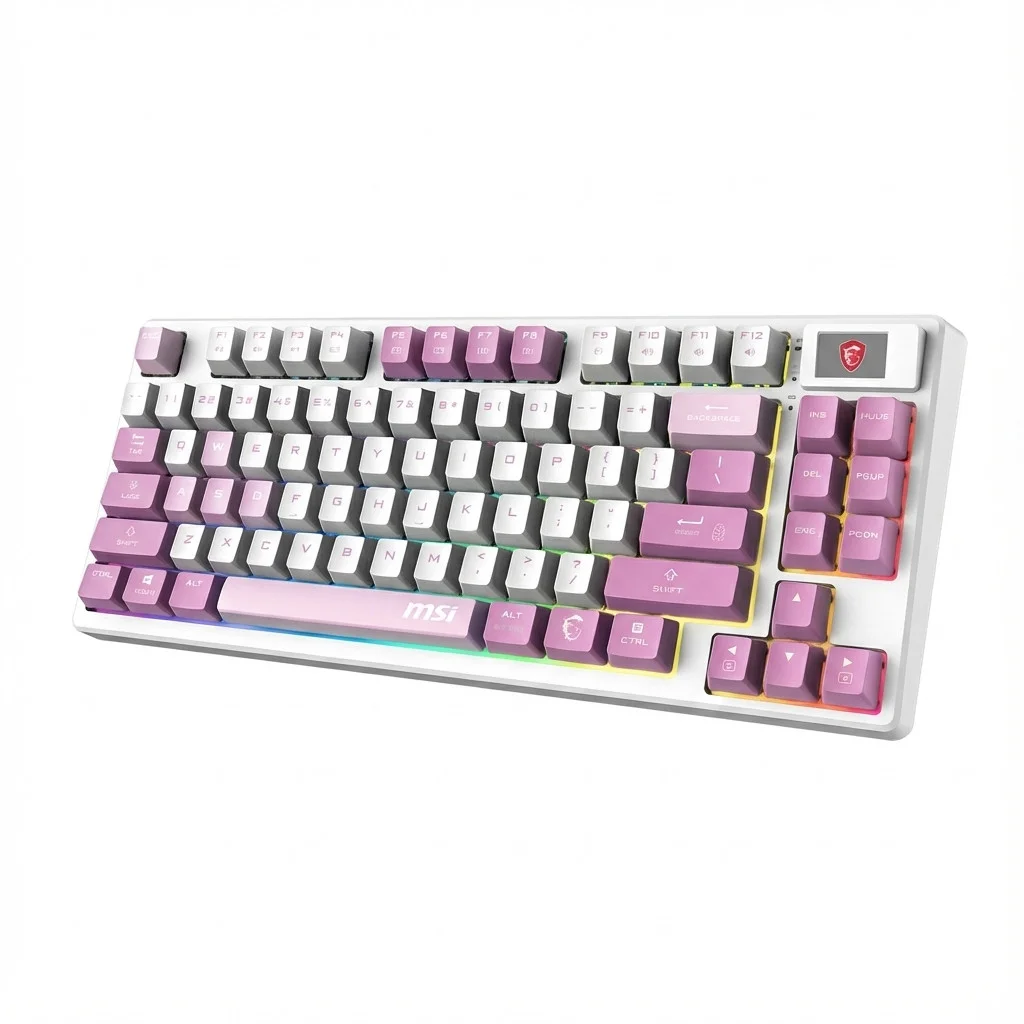 MSI FORGE GK600 TKL W Violet Gaming Keyboard retail Tastaturen & Maeuse