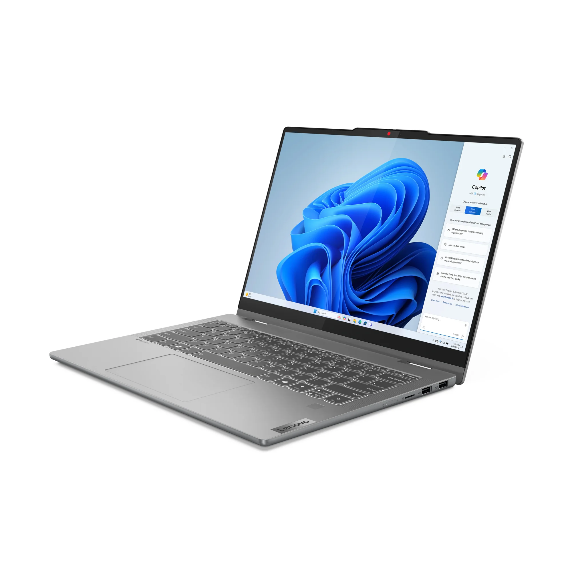 Lenovo IdeaPad 5 2 in 1 14IRH9 Intel  Core  i7 i7 13620H Hybrid  2 in 1  35 6 cm  14   Touchscreen WUXGA 16 GB LPDDR5x SDRAM 1 TB SSD Wi Fi 6  802 11ax  Windows 11 Home Deutsch Grau Notebooks & E-Book Reader