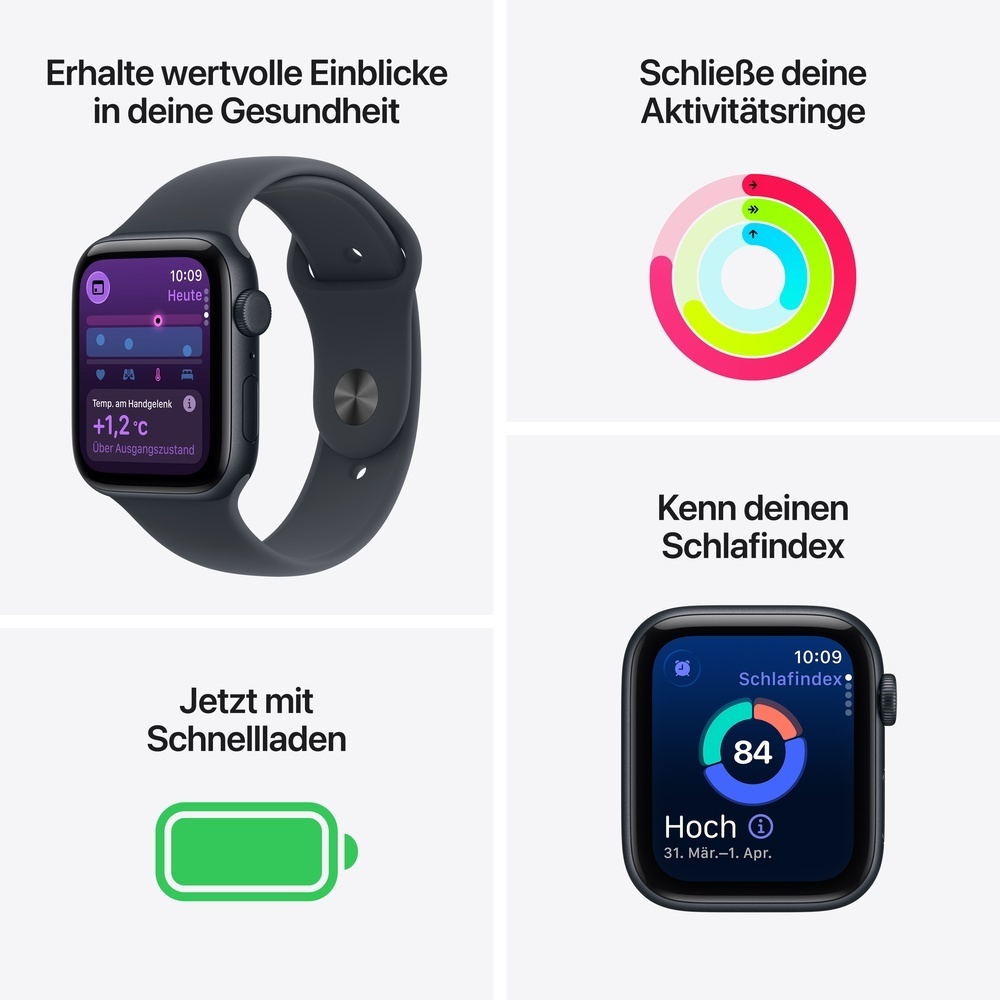 Apple watch se 3 alu  polarstern  gps cellular  40 mm  sportarmband polarstern s m Smartwatches & Fitnesstracker