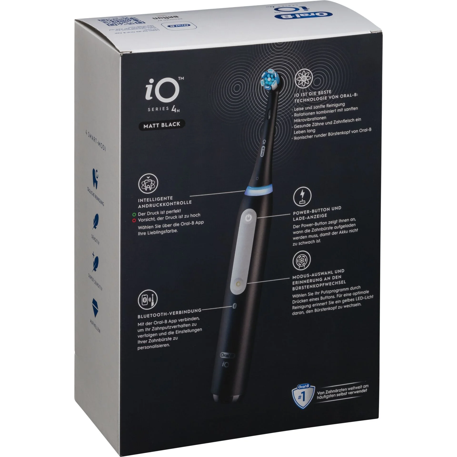 Oral B iO Series 4 Matt Black Etui Zahnpflege